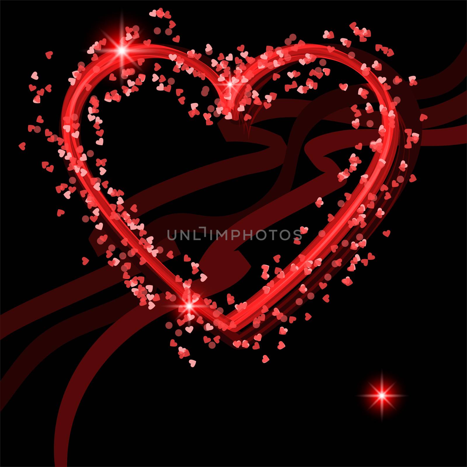 Background with a heart to the day of the holy valentine. illustration