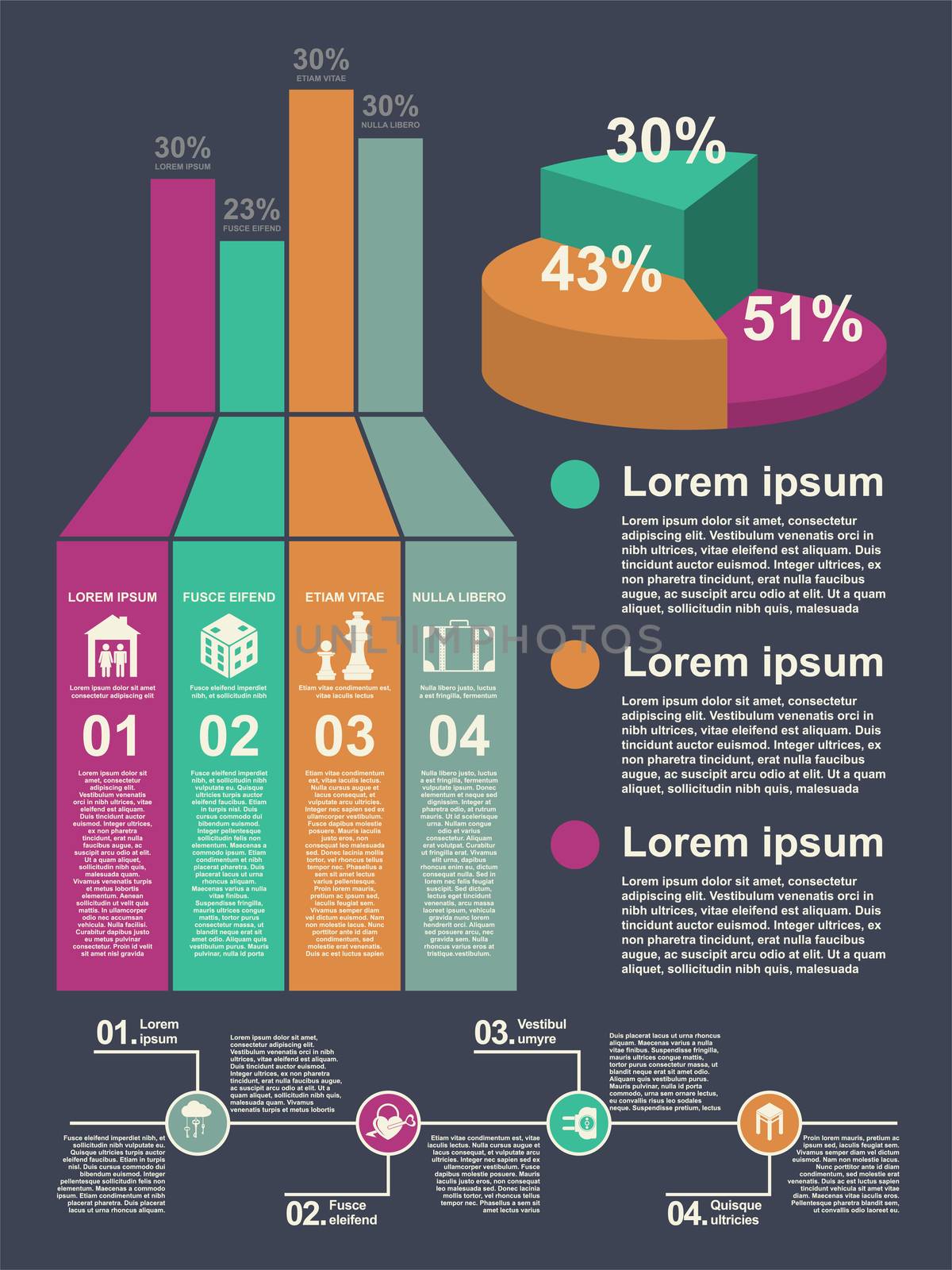 Stylish modern infographics for the design of different projects and your design. illustration