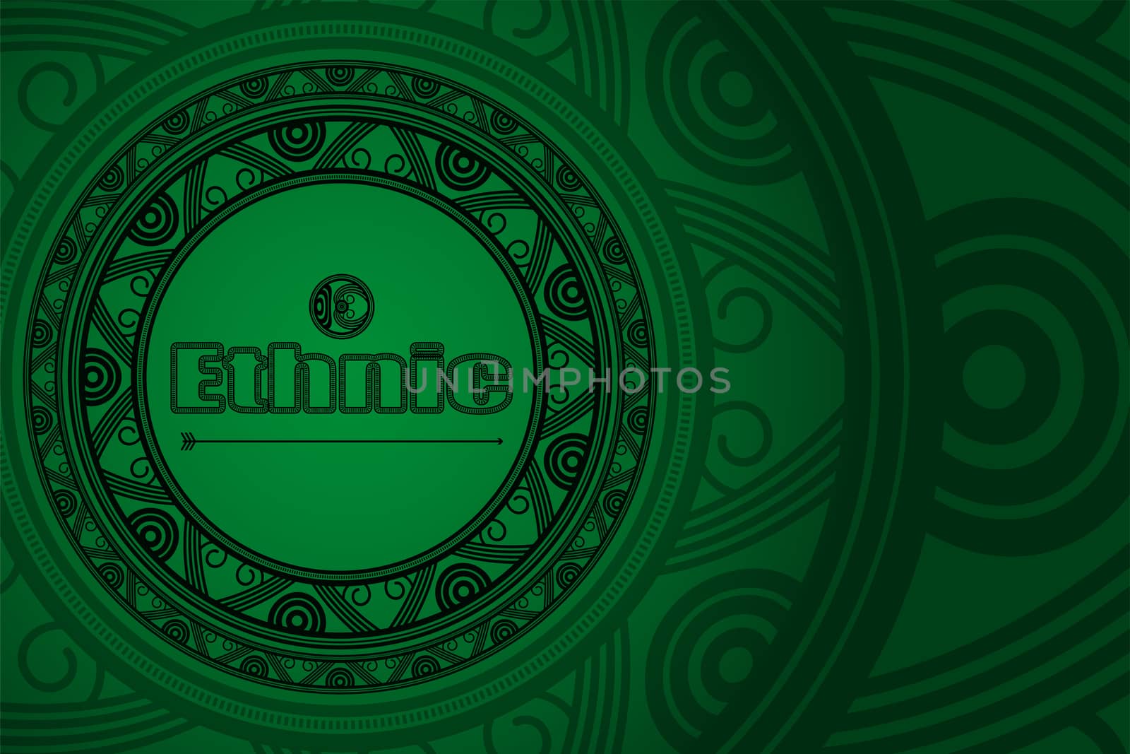 Ethnic green background for your design. by Adamchuk