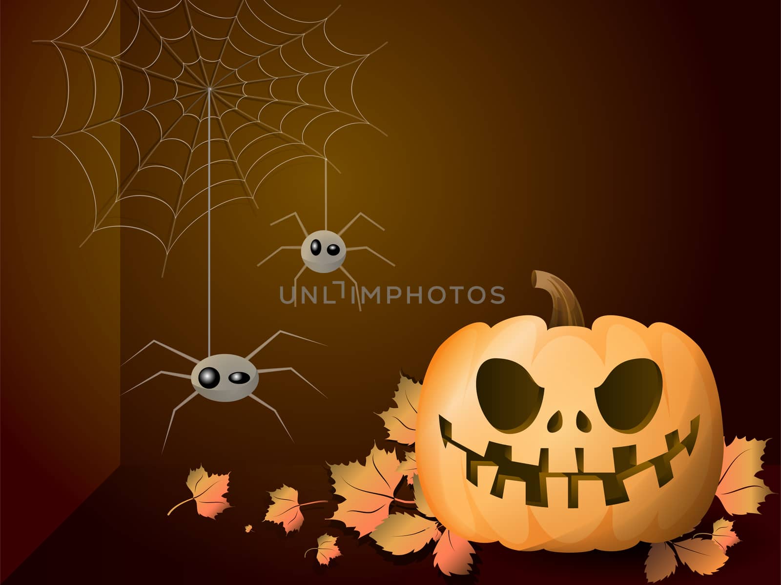 Bright background for a holiday of halloween. With an inscription on the center. illustration