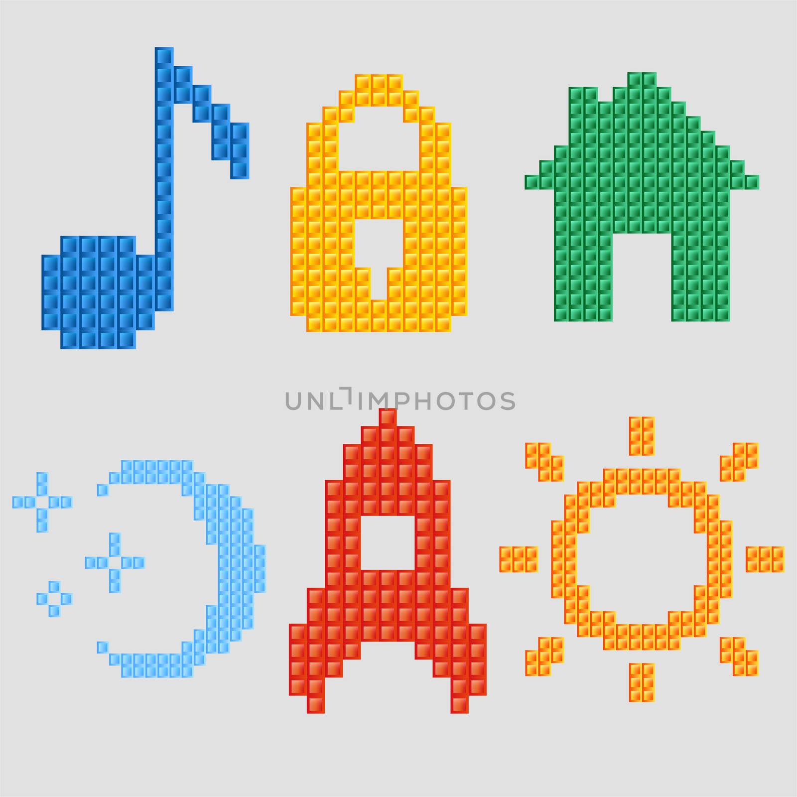 a set of pixel icons for your individual design. by Adamchuk