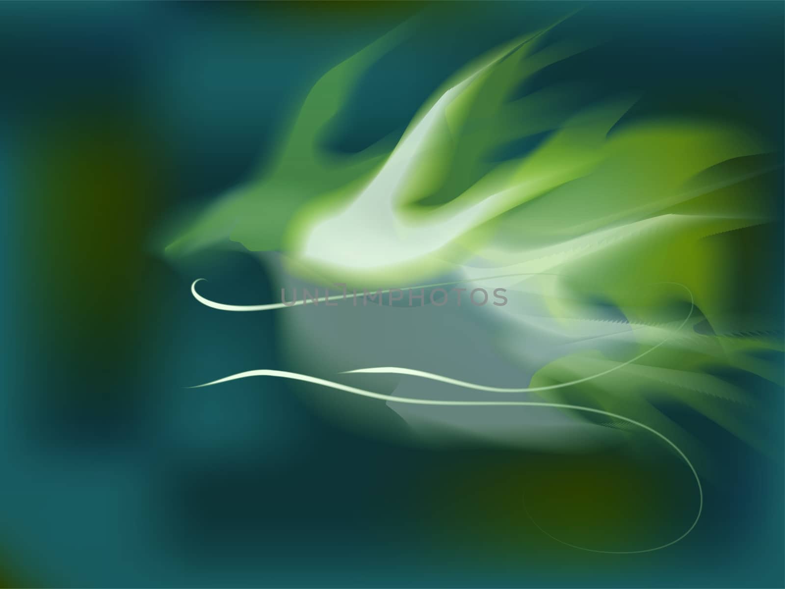 Green blue abstract blurred background with place for text. illustration