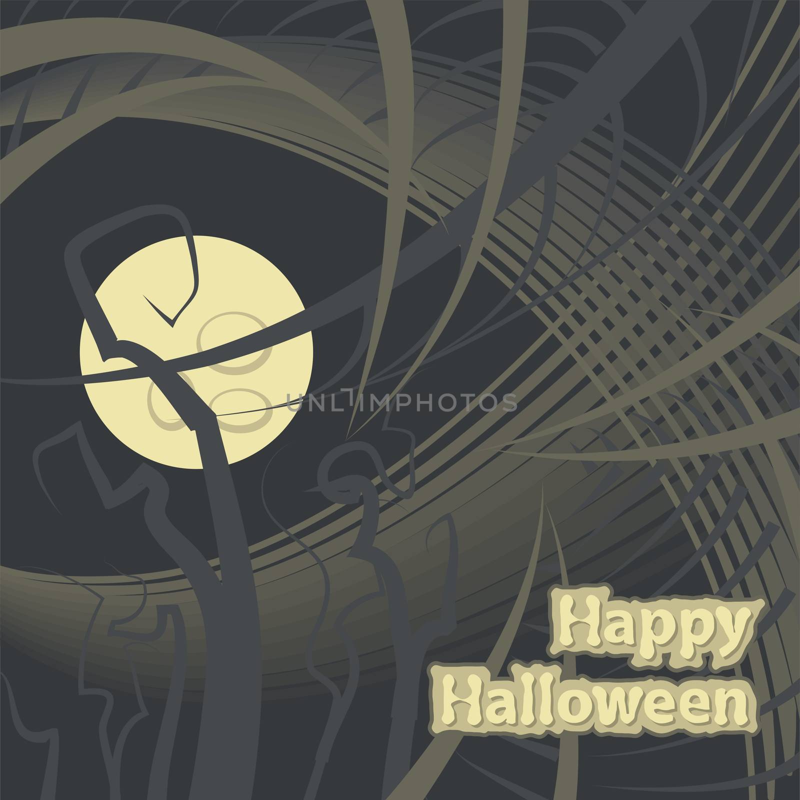 A dark background in the style of Halloween with a place for the inscription. illustration