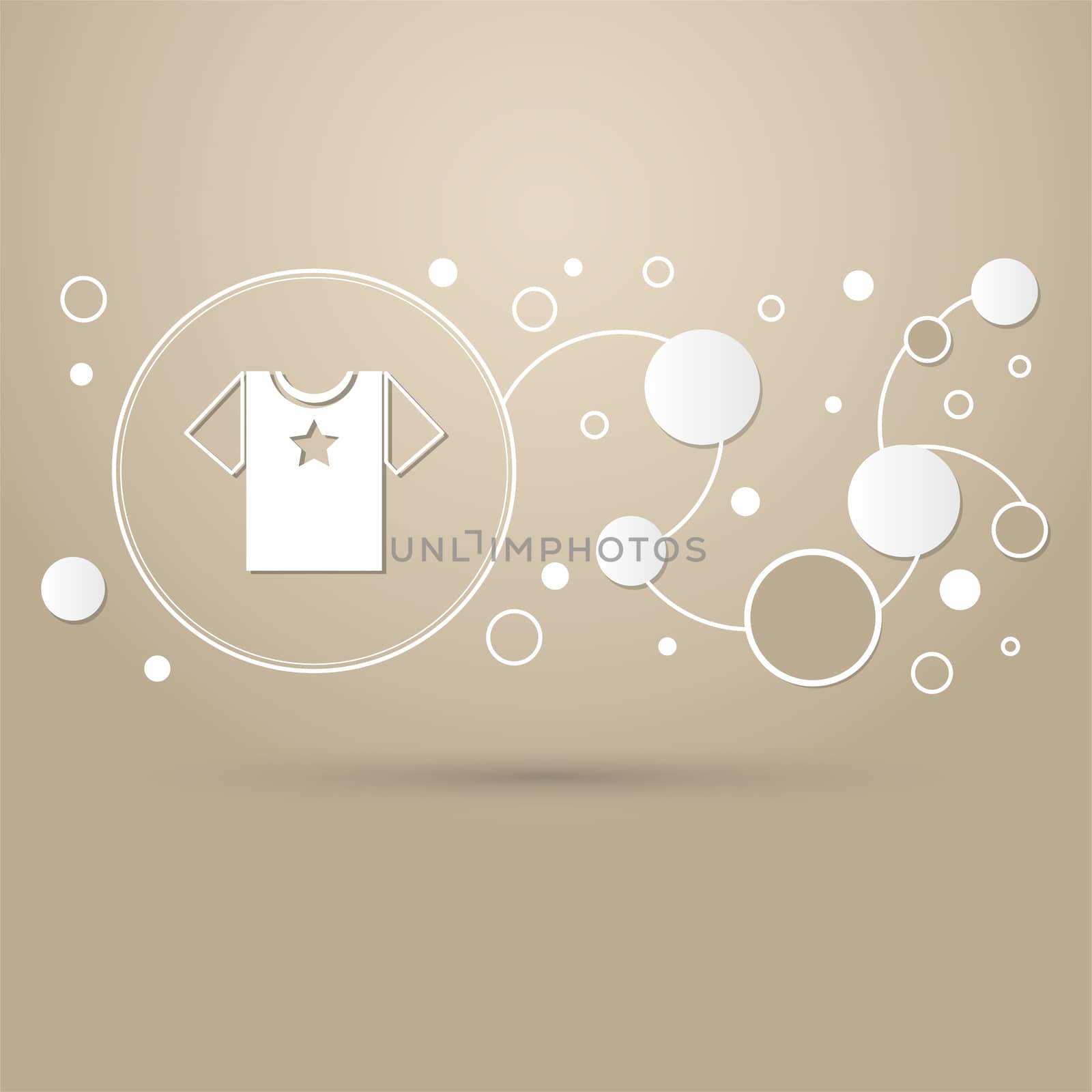 t-shirt icon on a brown background with elegant style and modern design infographic.  by Adamchuk
