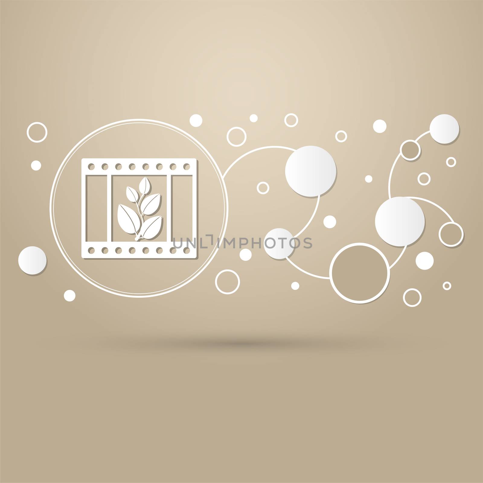 film Icon on a brown background with elegant style and modern design infographic. illustration