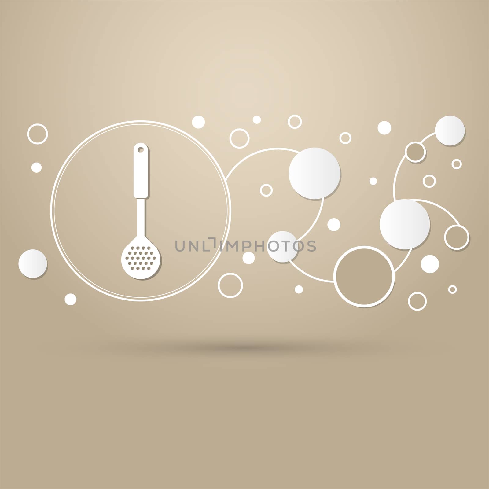 Cooking Icons on a brown background with elegant style and modern design infographic. illustration