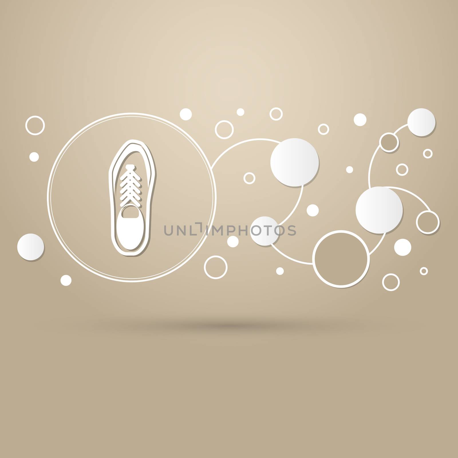 low shoe icon on a brown background with elegant style and modern design infographic.  by Adamchuk