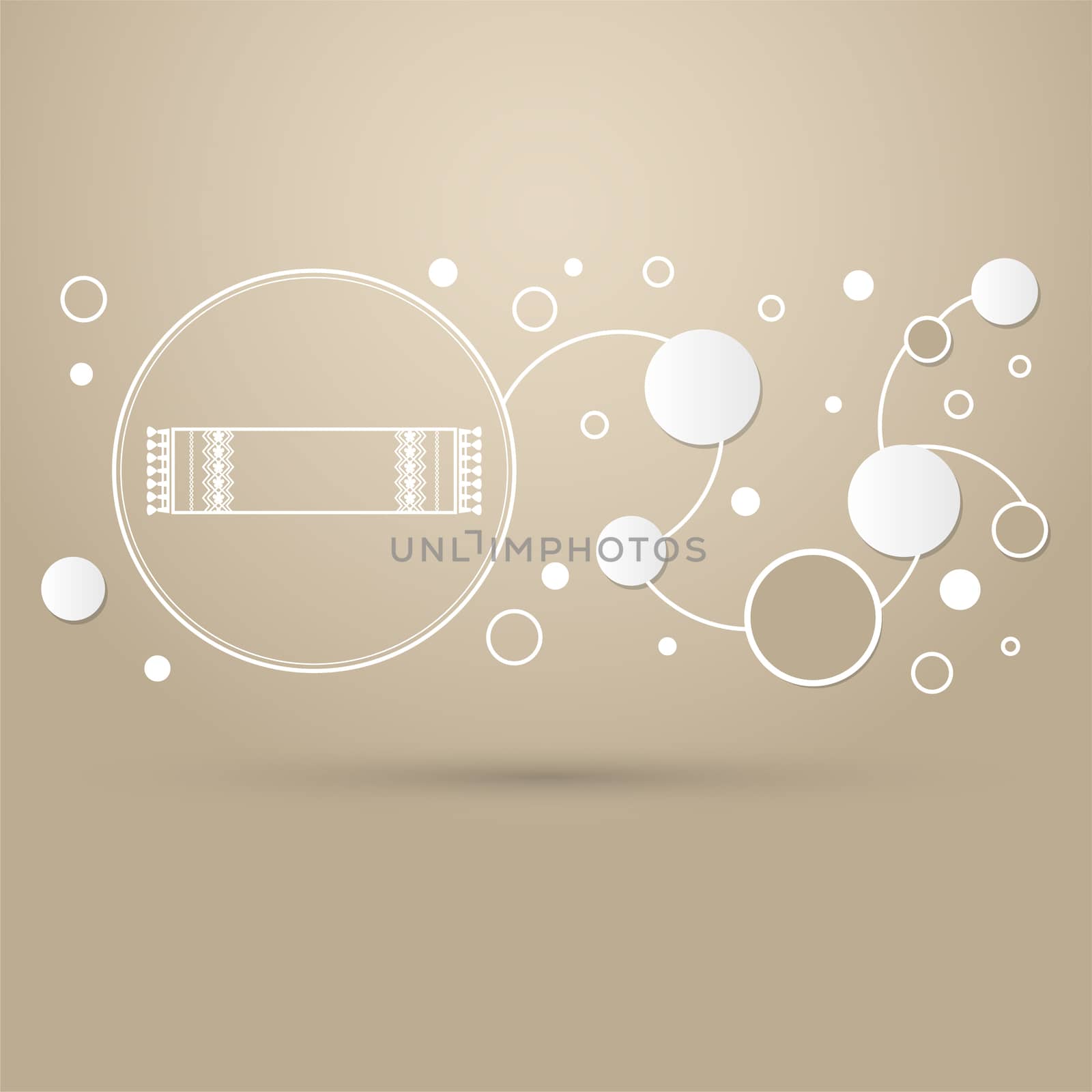scarf icon on a brown background with elegant style and modern design infographic.  by Adamchuk
