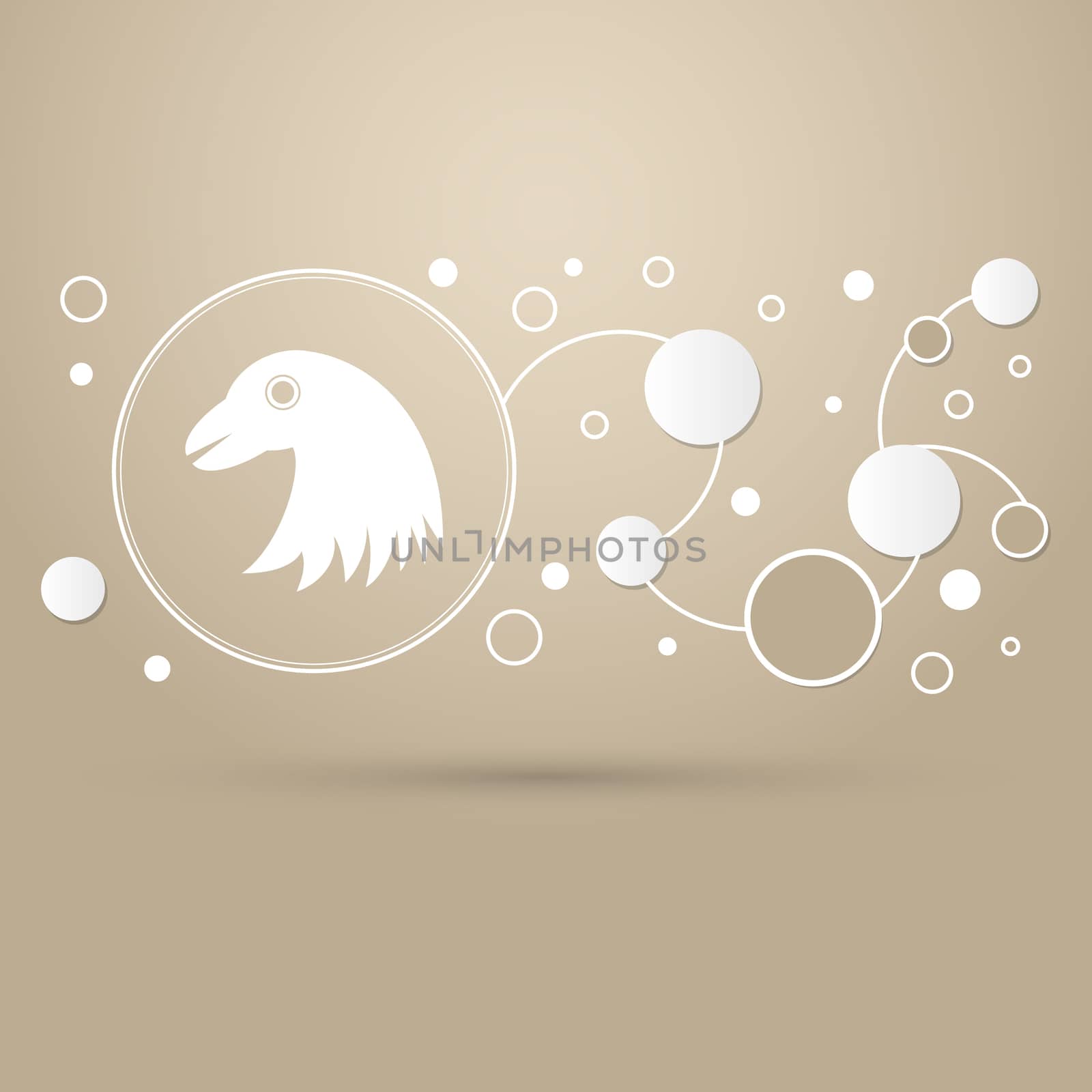 eagle icon on a brown background with elegant style and modern design infographic.  by Adamchuk