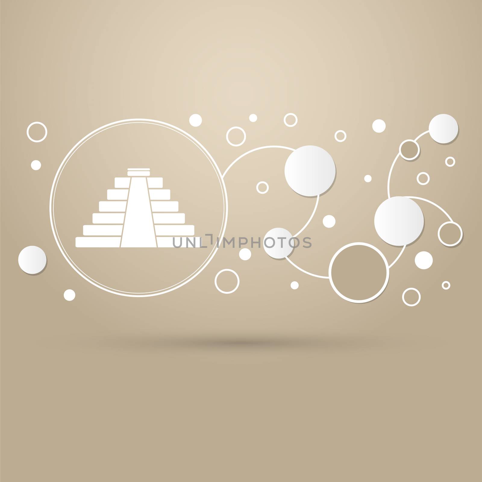 pyramid icon on a brown background with elegant style and modern design infographic.  by Adamchuk