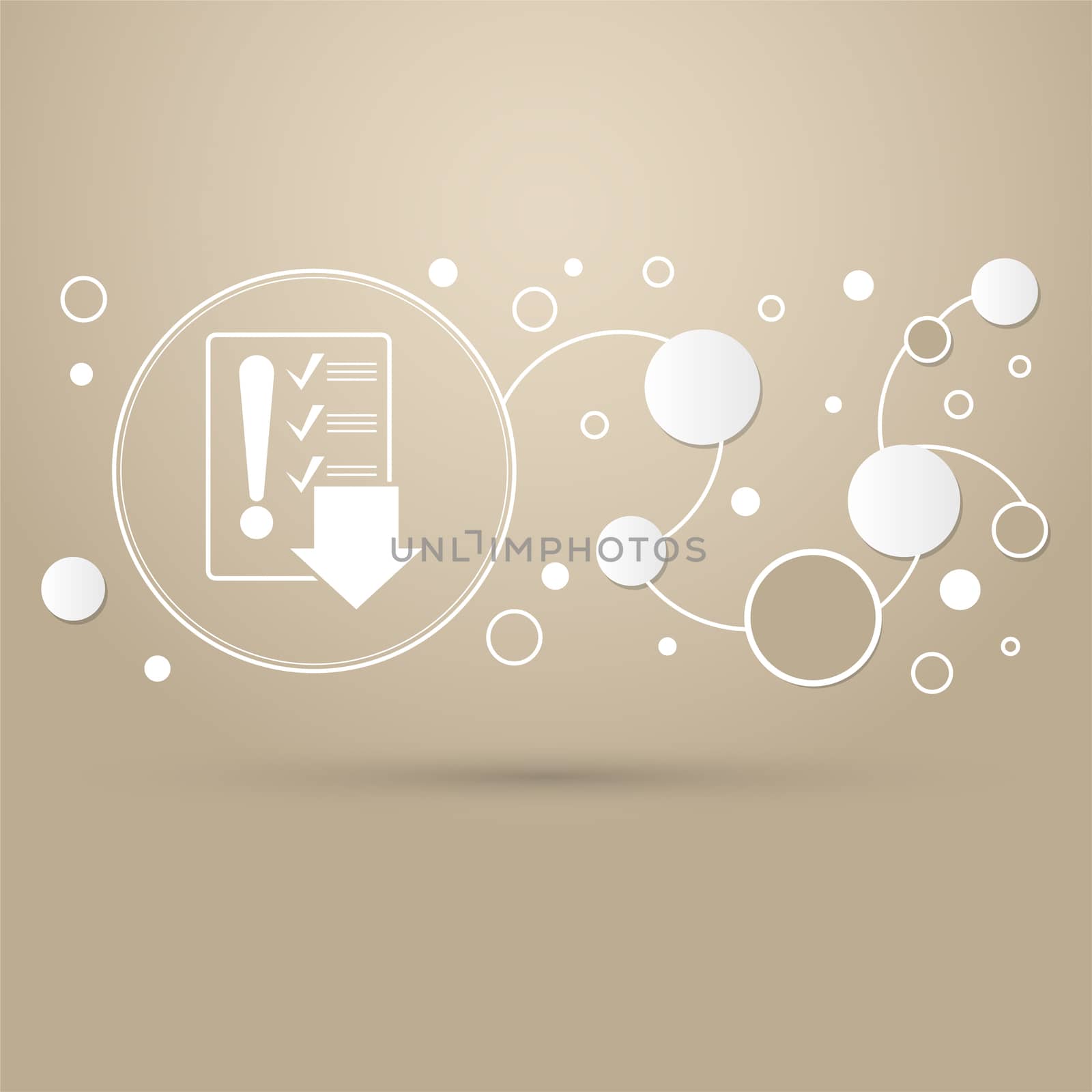 Pictograph of checklist icon on a brown background with elegant style and modern design infographic.  by Adamchuk