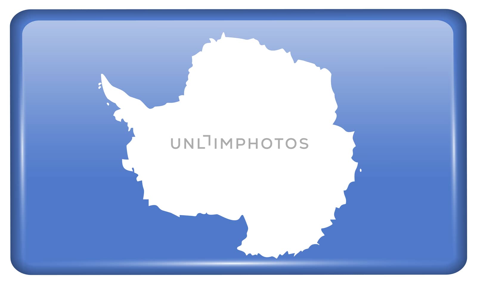 Flags Antarctica in the form of a magnet on refrigerator with reflections light.  by Adamchuk