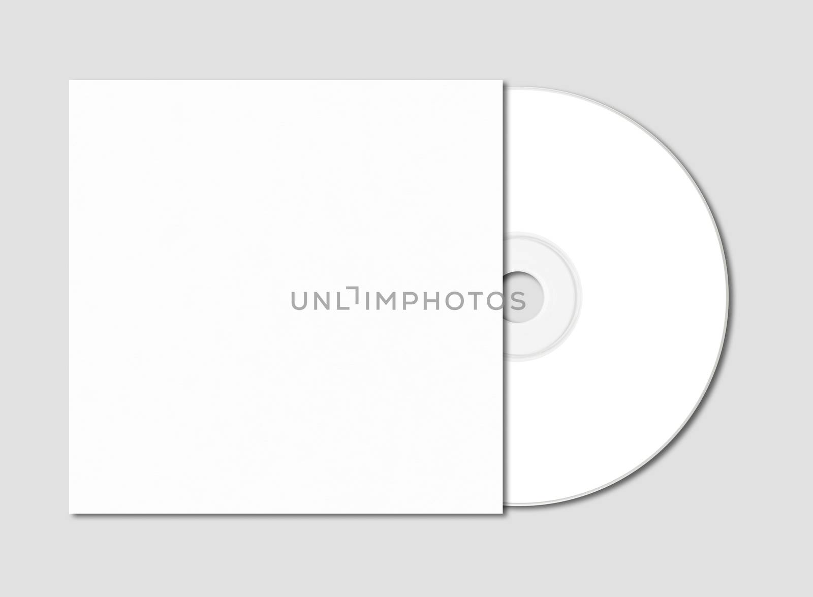 White CD - DVD mockup template isolated on Grey by daboost