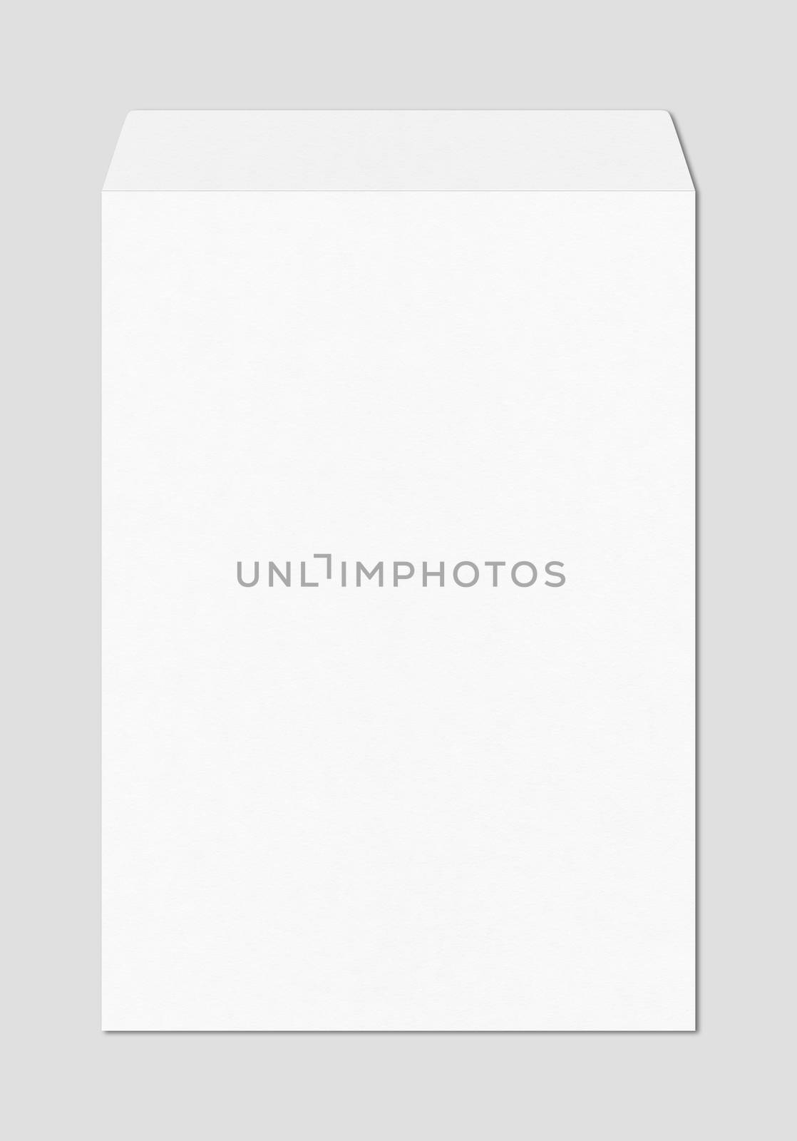 Large A4 white enveloppe mockup template by daboost