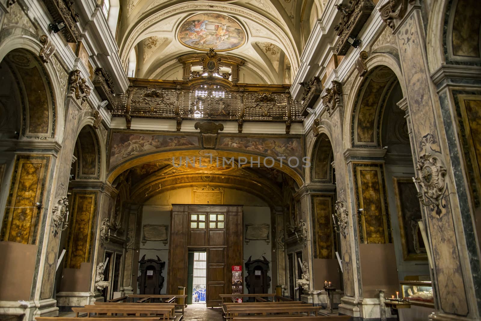 church of silk art, complex of the saints Filippo and Giacomo in Naples, Italy