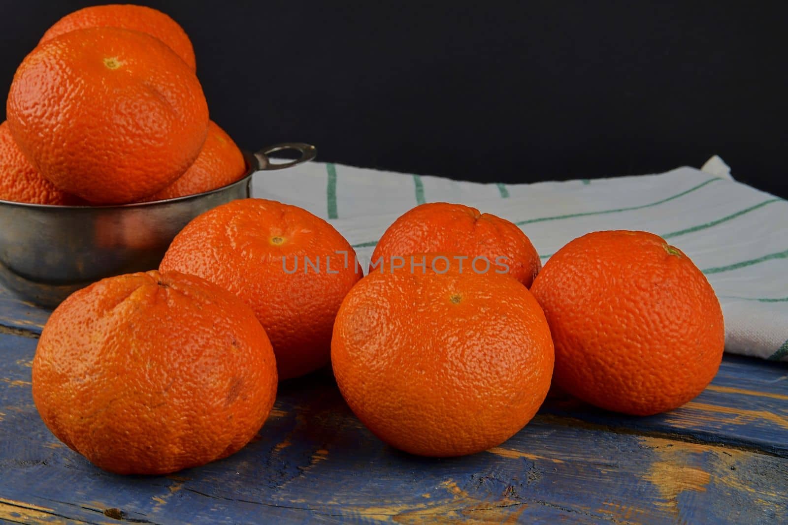 Tangerines on wooden background. Healthy and diet concept by roman_nerud