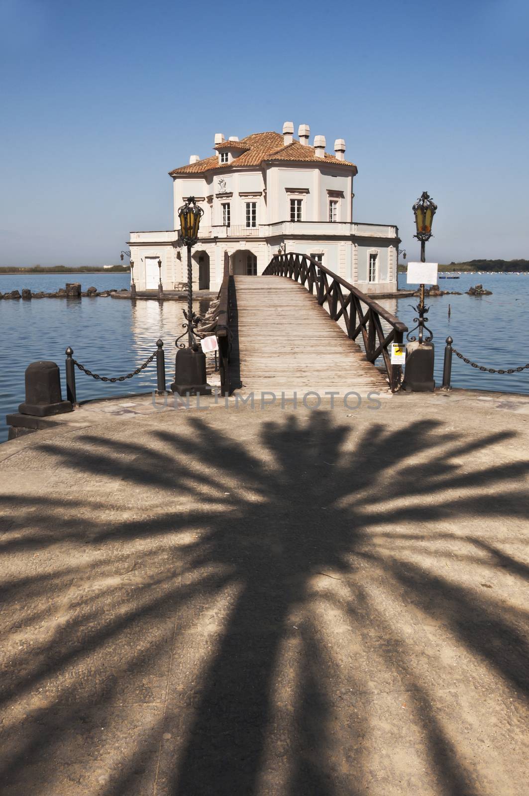 royal hunting house on the Fusaro Lake, Naples, Italy