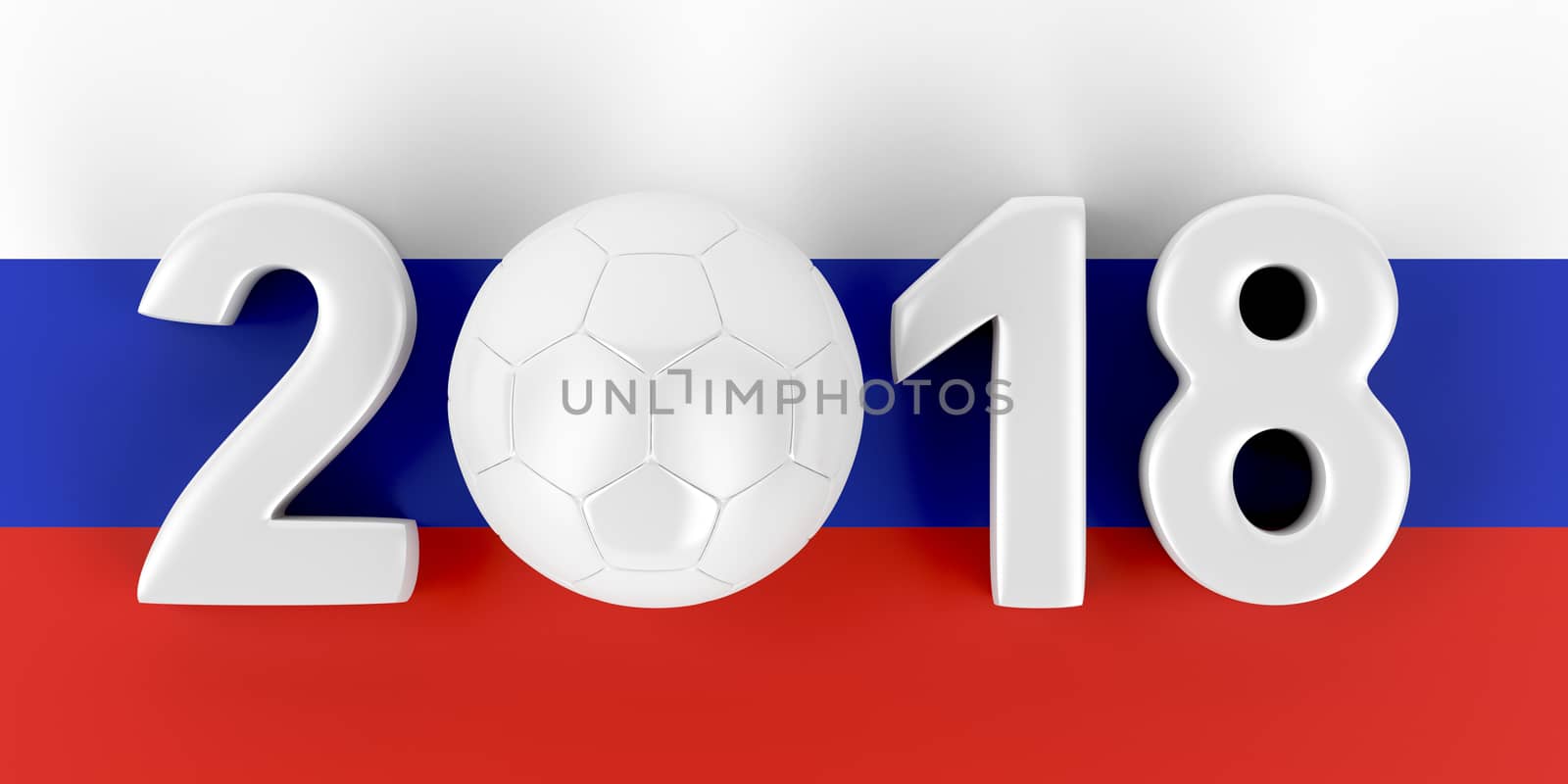 Russia 2018 football concept image by magraphics