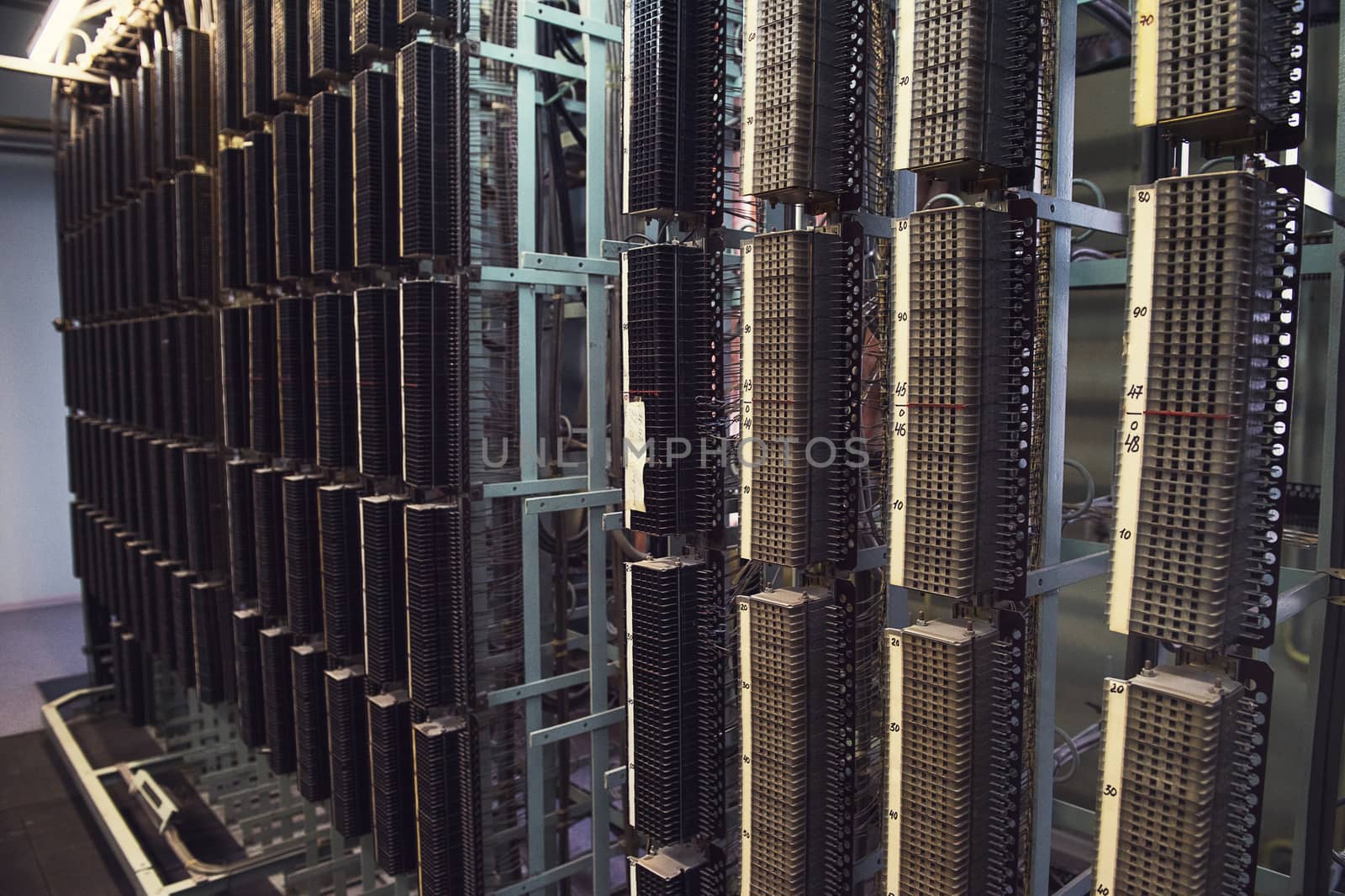 Photo of retro automatic telephone exchange