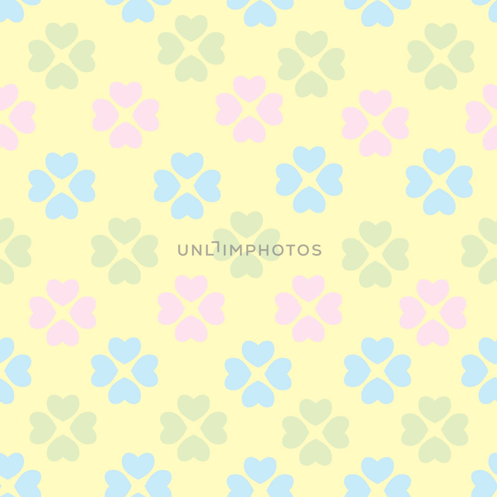  seamless pattern with nice hearts on background.