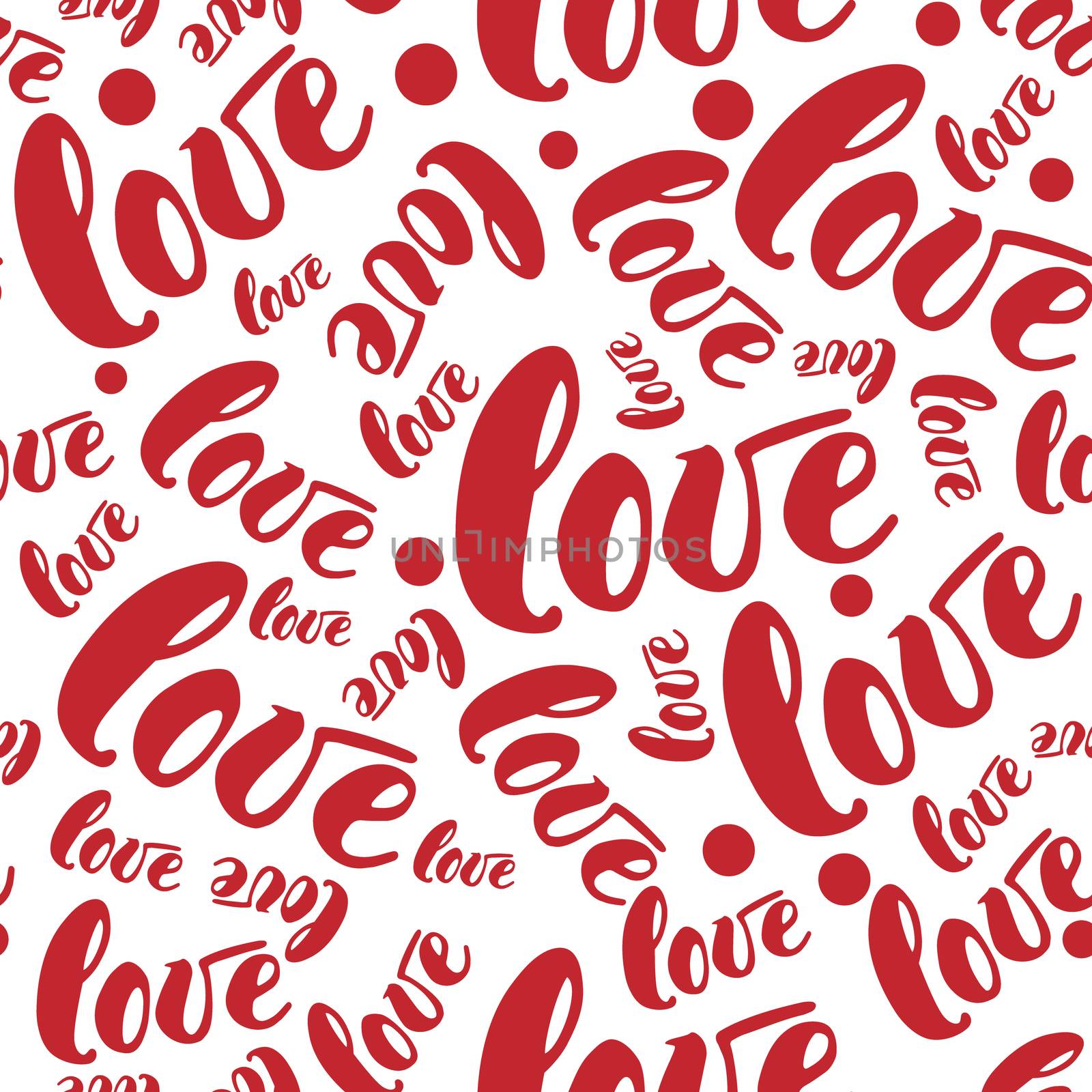 Romantic red love patterns backgrounds set. illustration for holiday design. Many flying words love on white background by Asnia