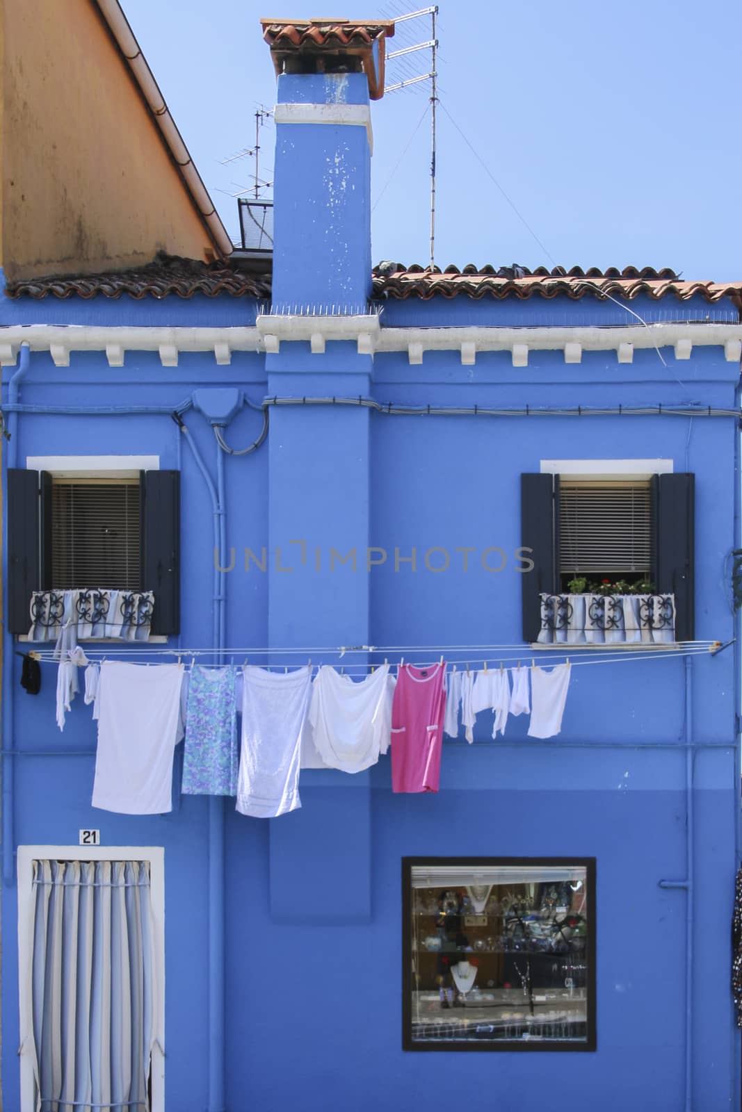 Colorful houses on the island of Murano