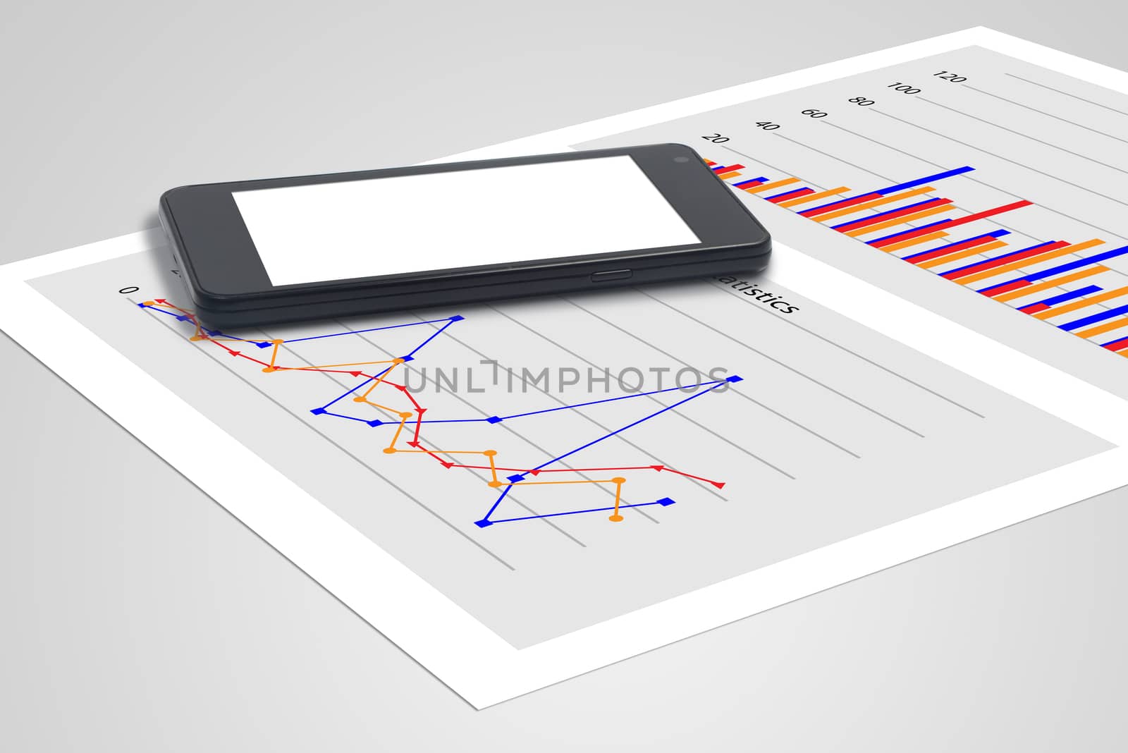 Smartphone on a sheet of digraphs and statistics
