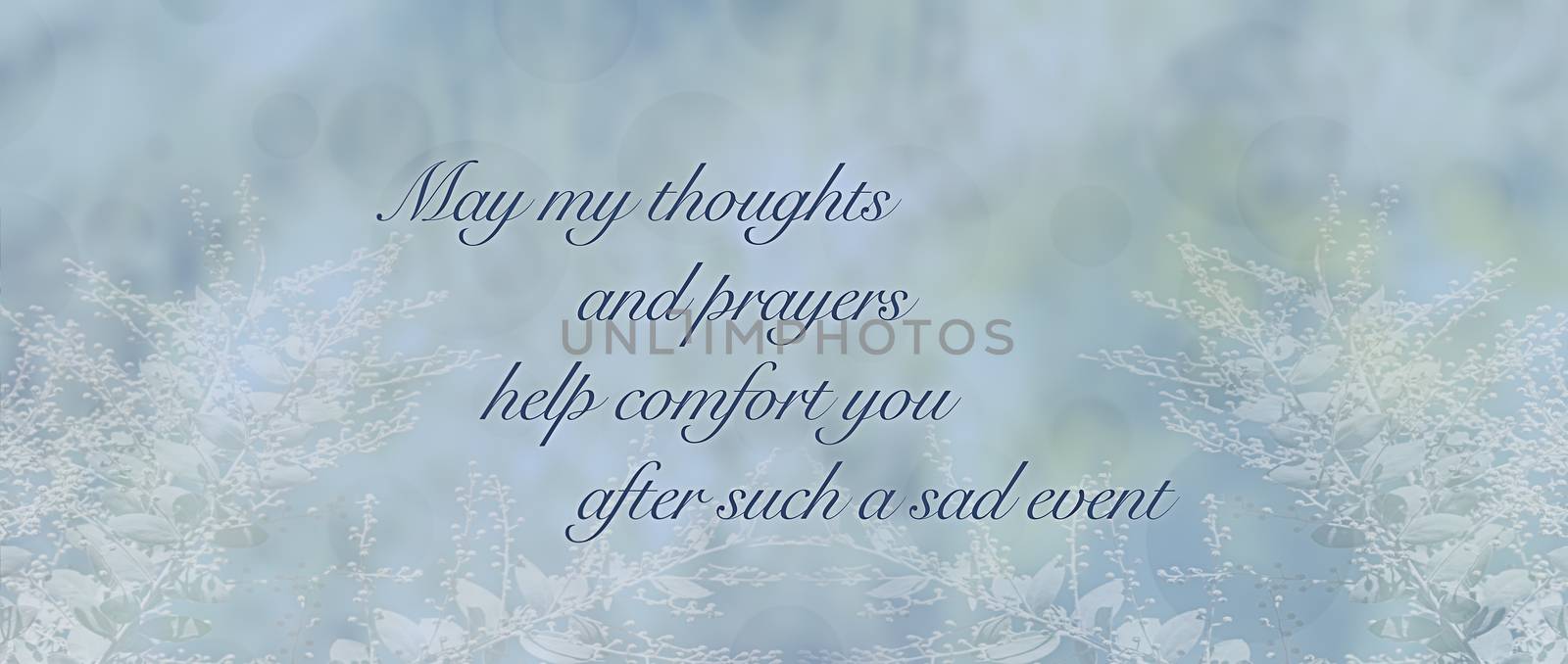 Blue condolence sympathy card background by sherj