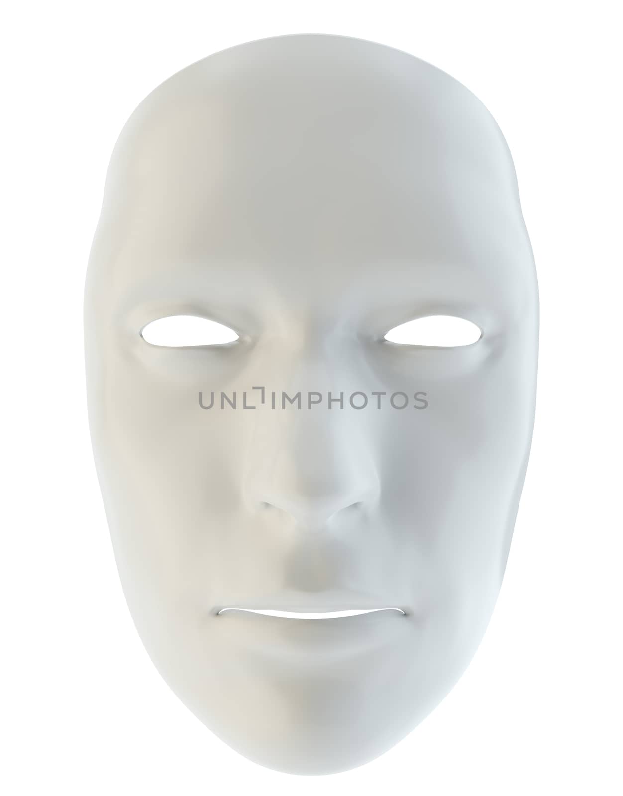 White mask similar to the robot's face by cherezoff