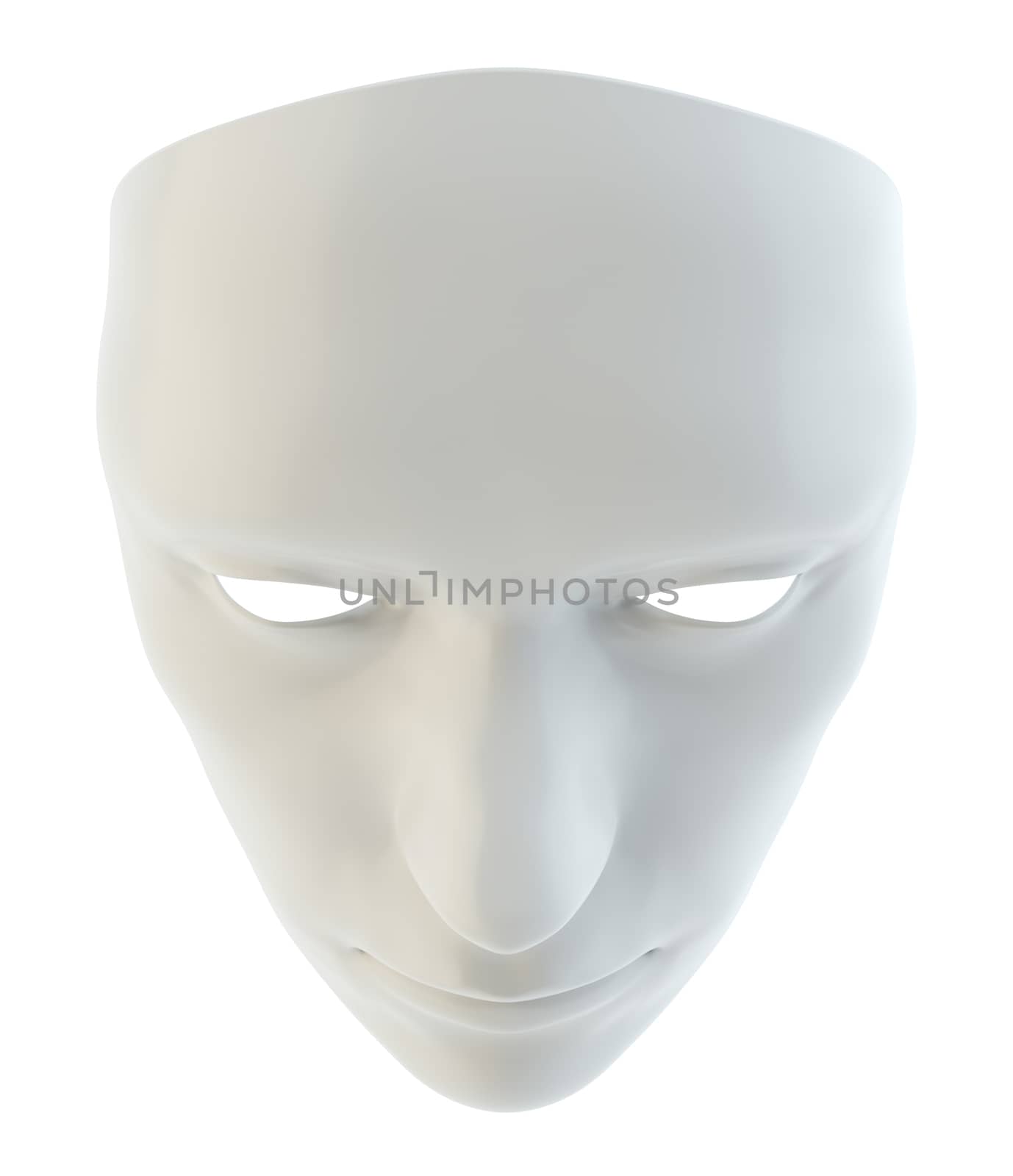 White mask similar to the robot's face by cherezoff