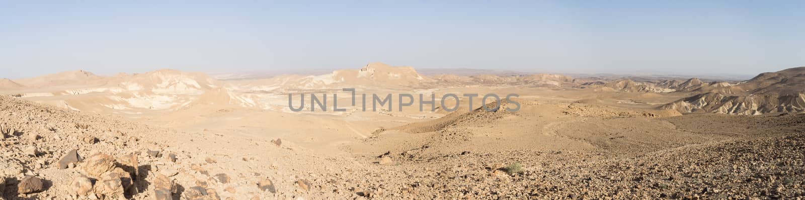 Hiking in stone desert active tourist activity