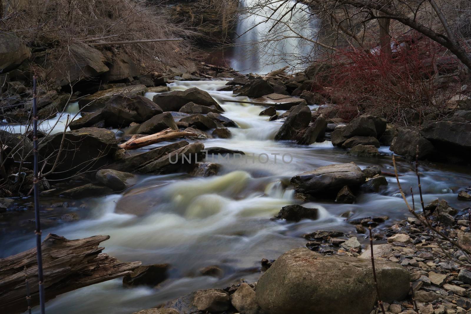 This photo was taken in Waterdown Ontario. The falls are located along the Bruce Trail.
