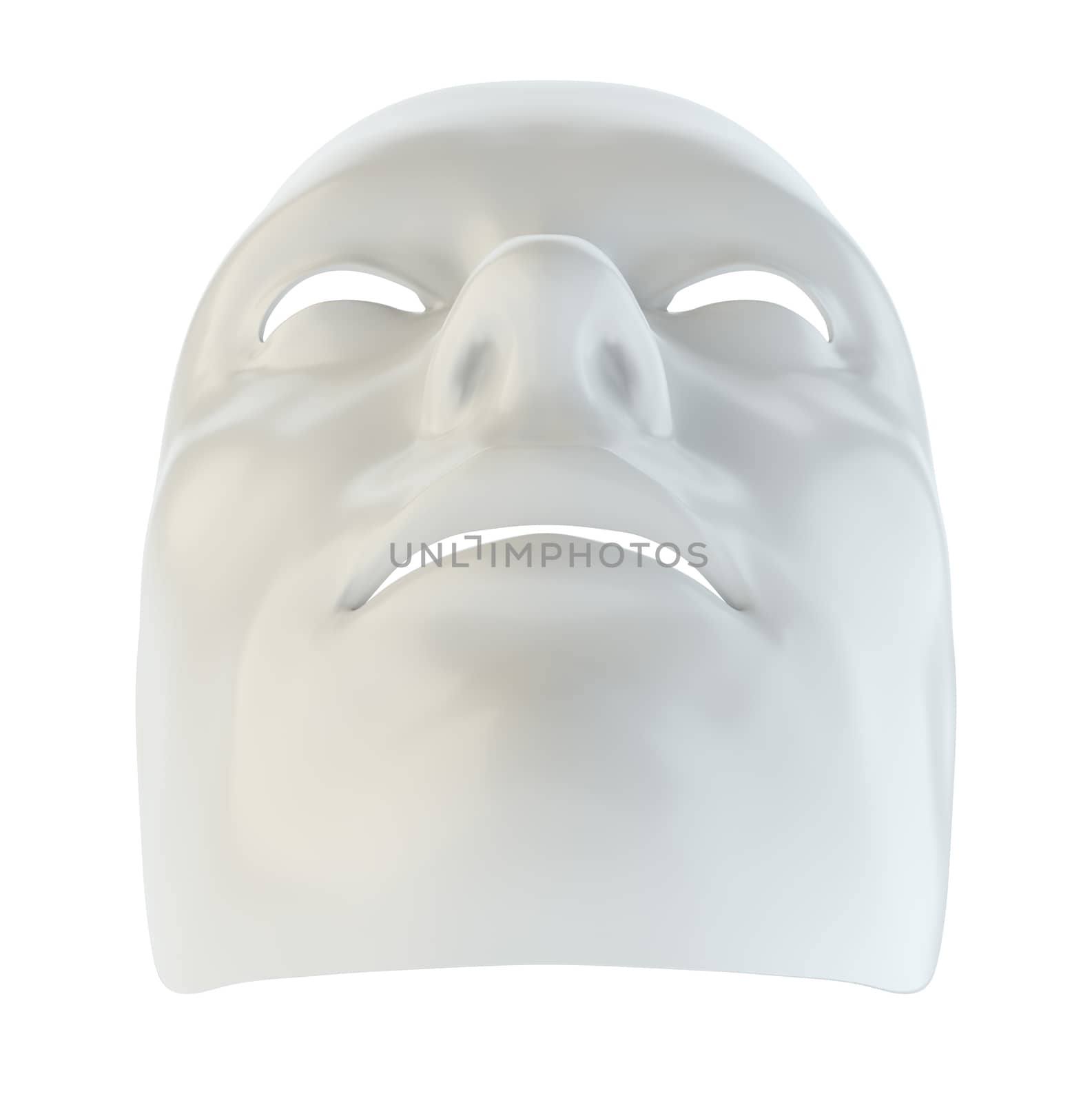 White mask similar to the robot's face by cherezoff