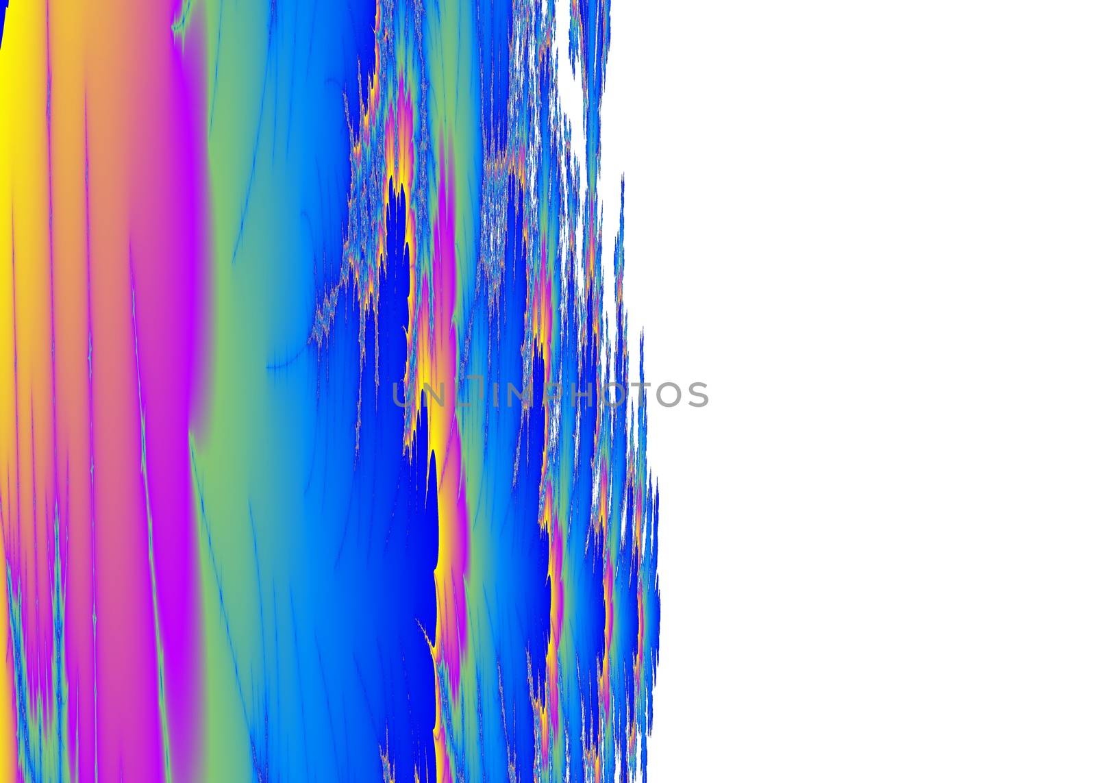 Rainbow Brush Strokes on White Background - Abstract Illustration, Image