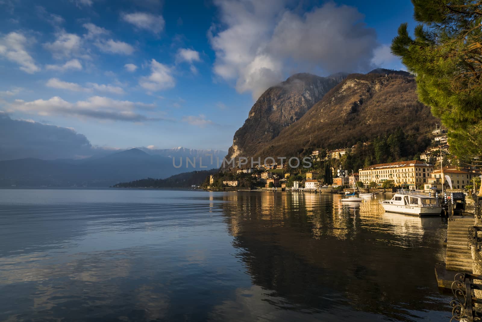 Beautiful morning at Mennagio, Italy, Lake Como.