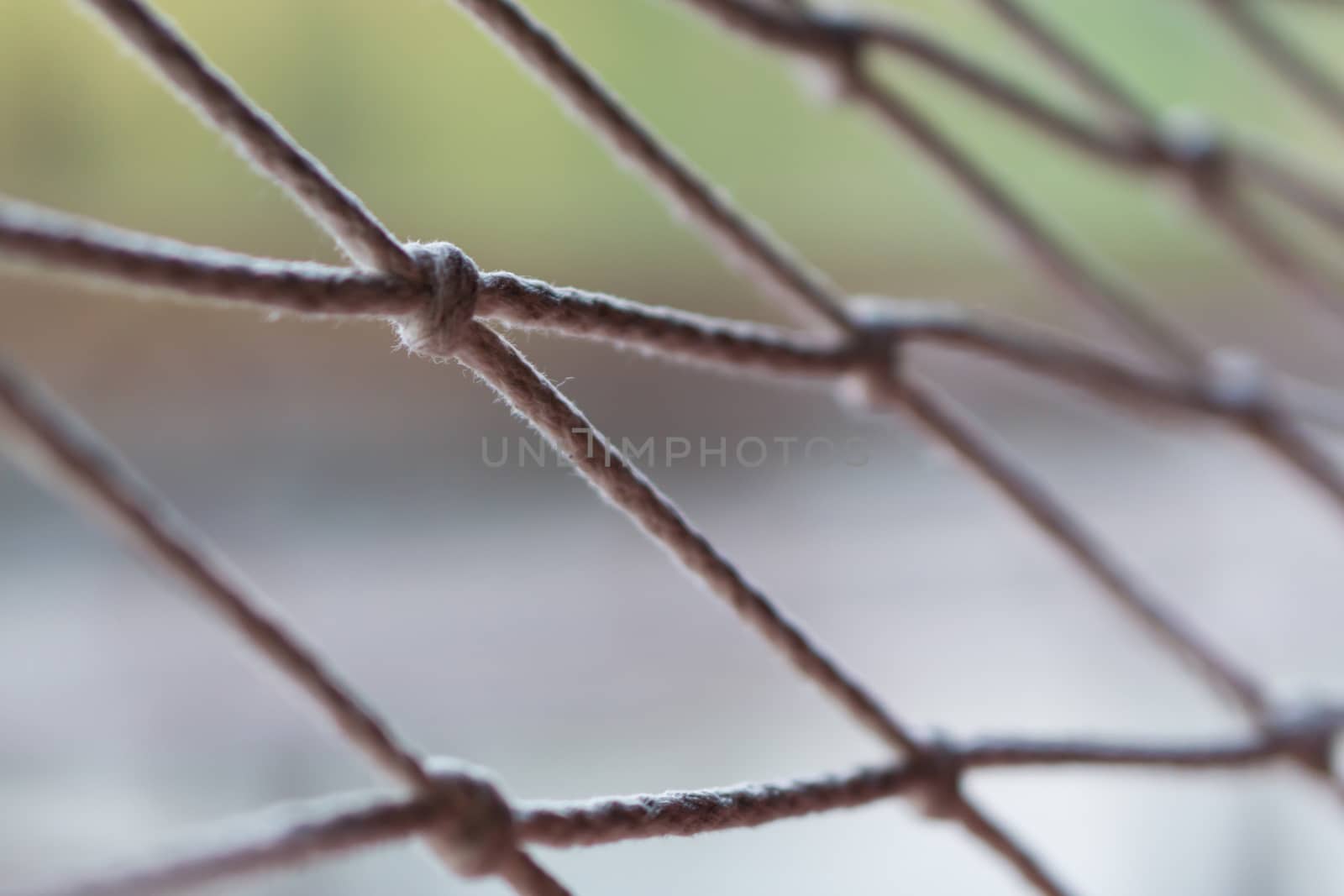 Closeup hammock with nature background for relax and holiday concept, selective focus
