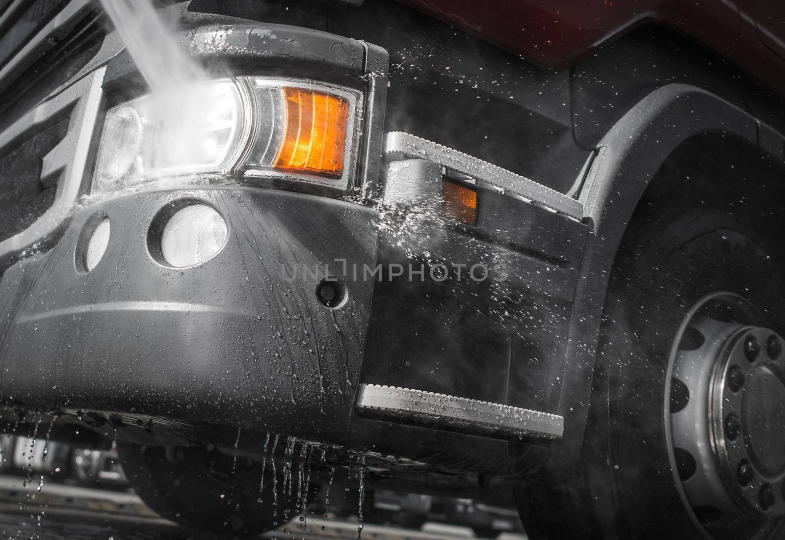 Semi Truck Power Cleaning by welcomia