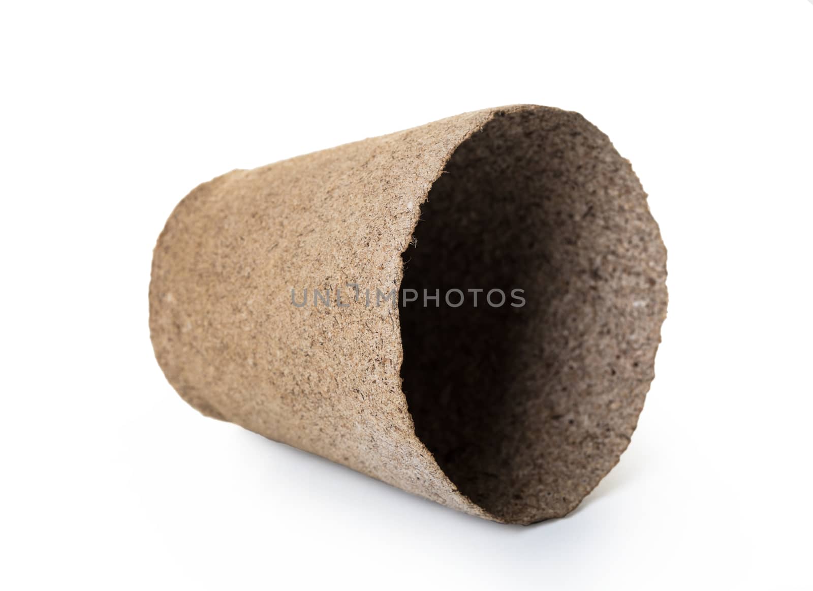 new flower pot on white isolated background