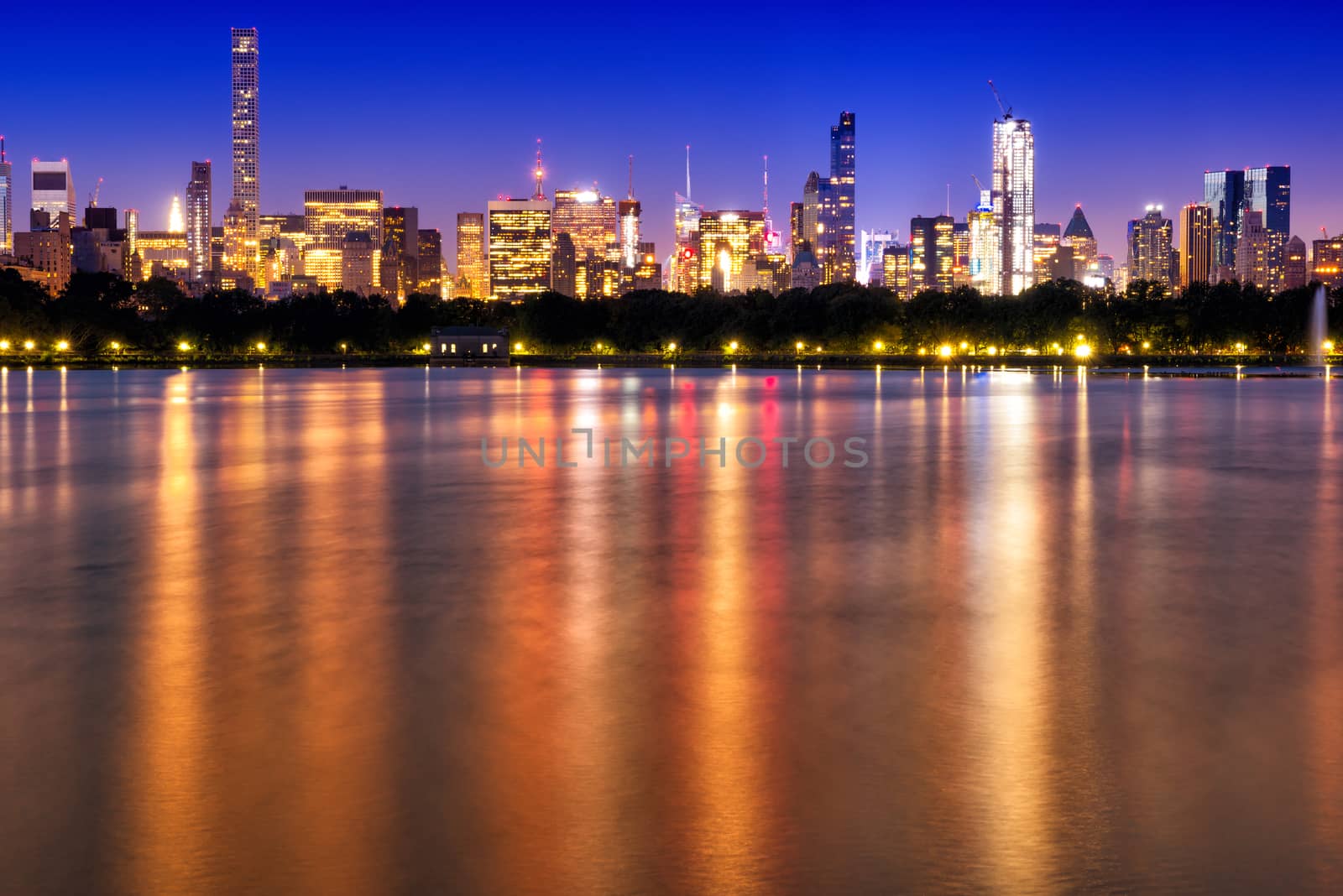 Central Park views of Jacqueline Onassis lake