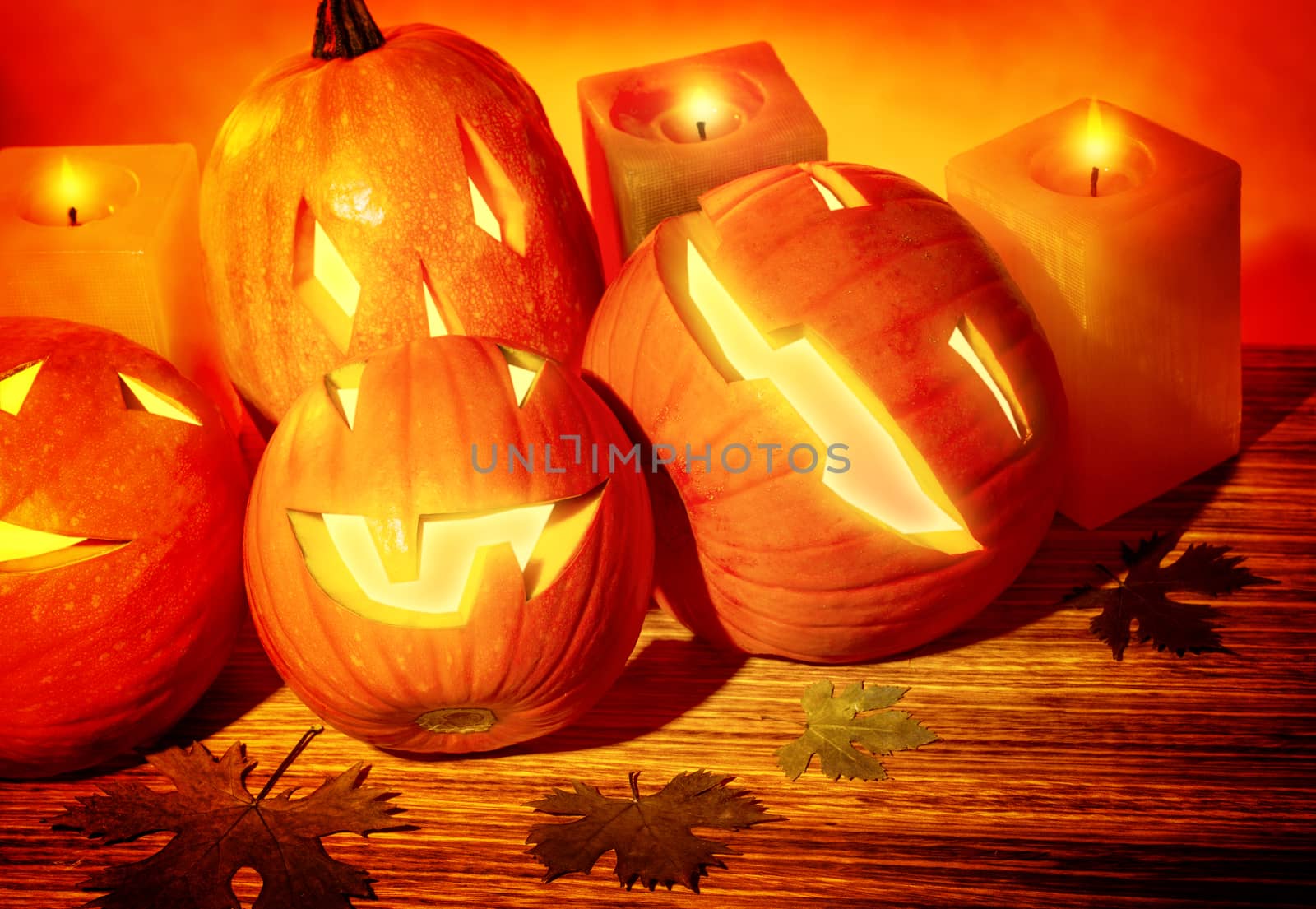Halloween pumpkins still life by Anna_Omelchenko