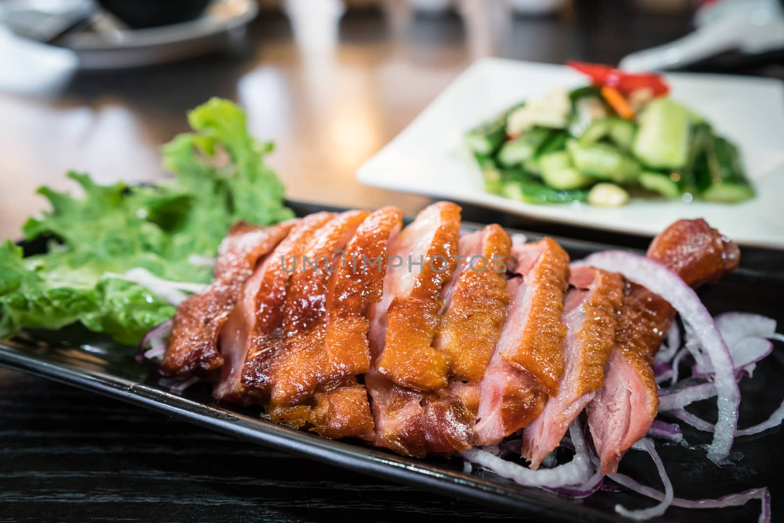 A plate of delicious Taiwanese smoked goose dish