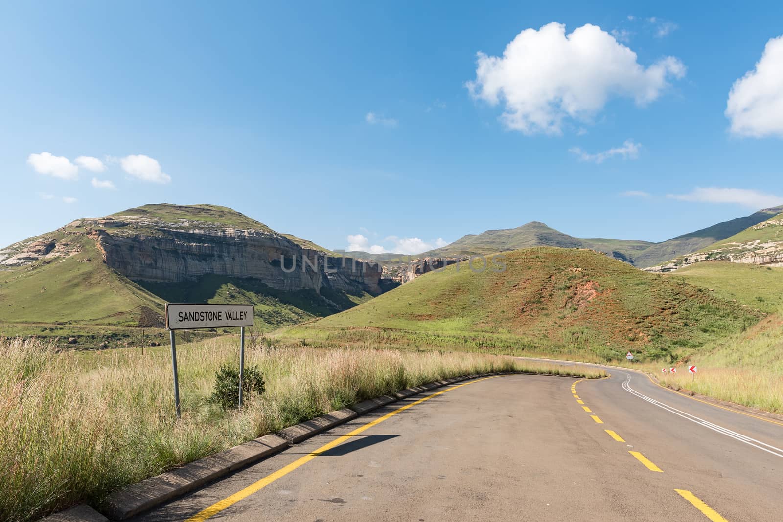 Sandstone Valley in Golden Gate in the Free State Province of South Africa