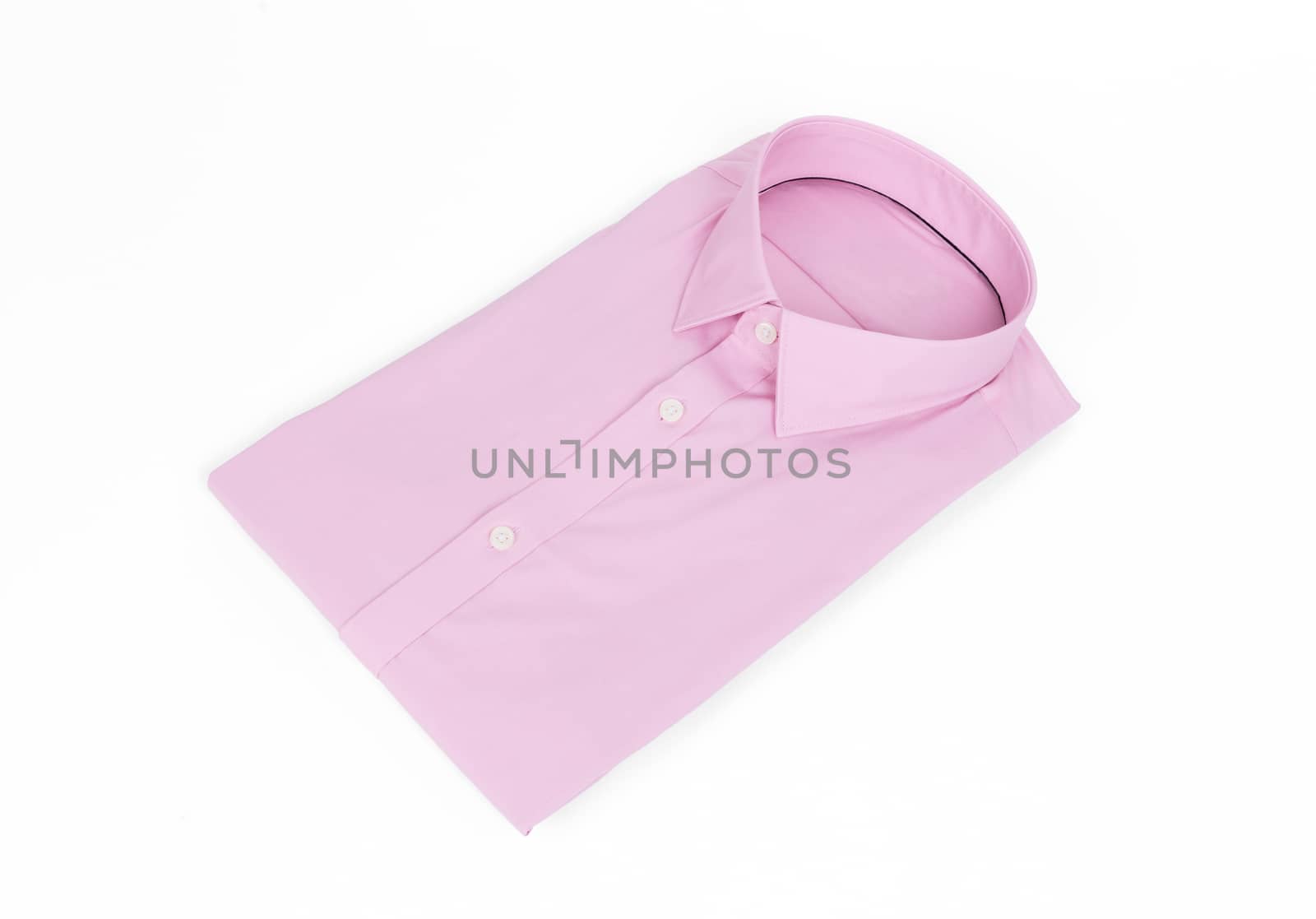 Pink man shirt on white background - New and folded