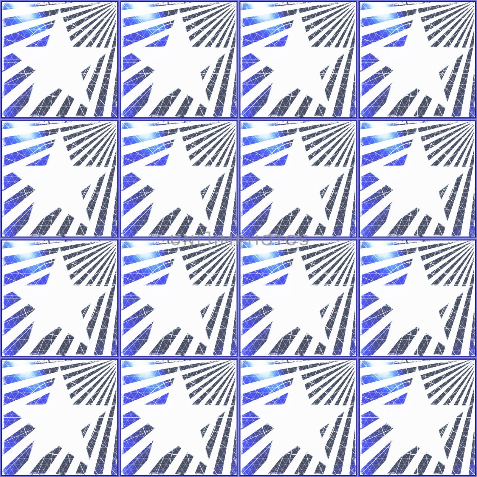 Digital computer graphic - seamless decorative pattern with a stars in a blue colors by Astroniras