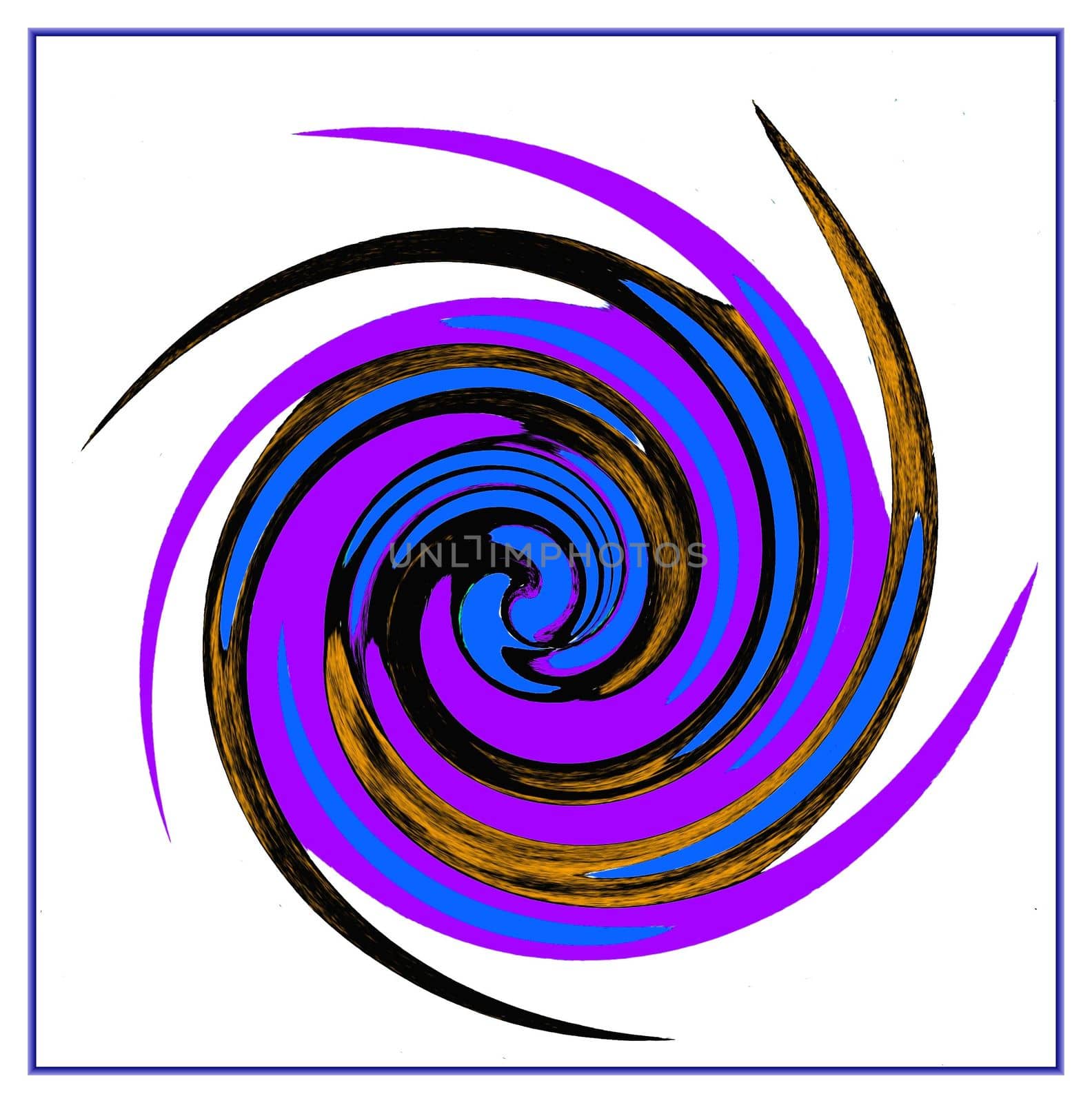 Digital computer graphic - abstraction spiral in a purple colors for design
