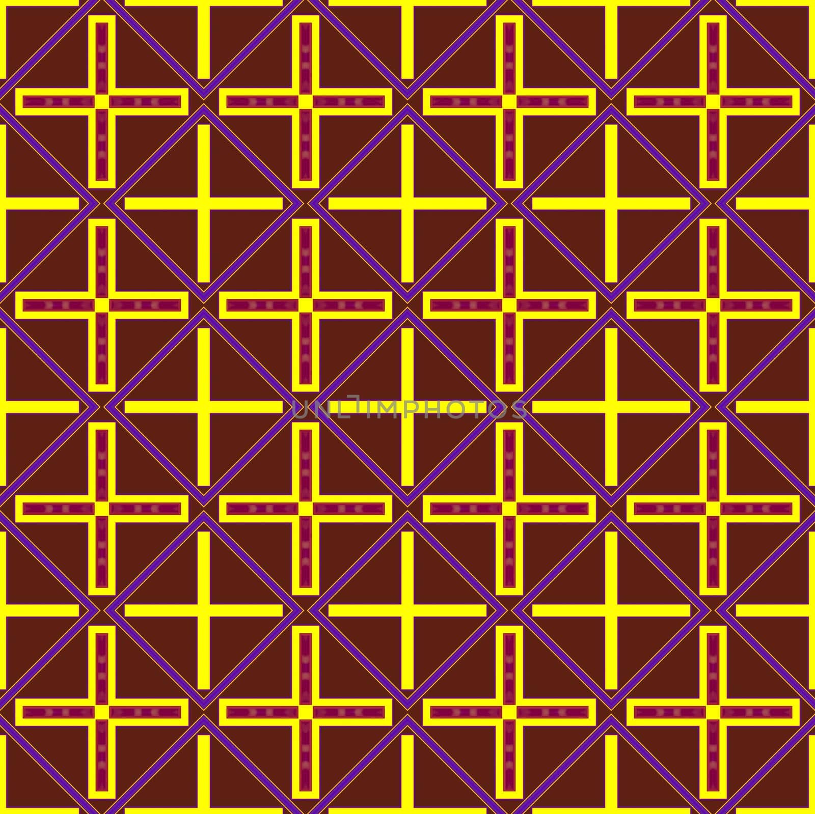 Digital computer graphic - seamless decorative pattern in a brown colors spirals for design.