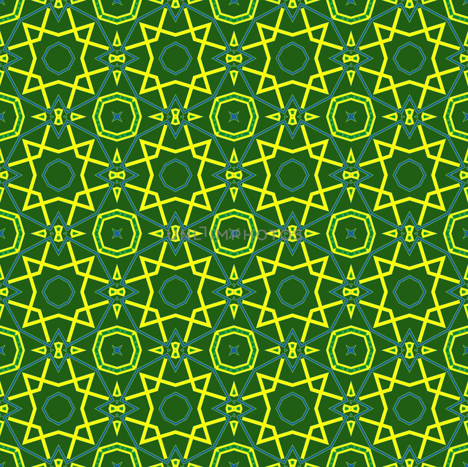 Digital computer graphic - seamless decorative pattern in a green colors spirals for design.