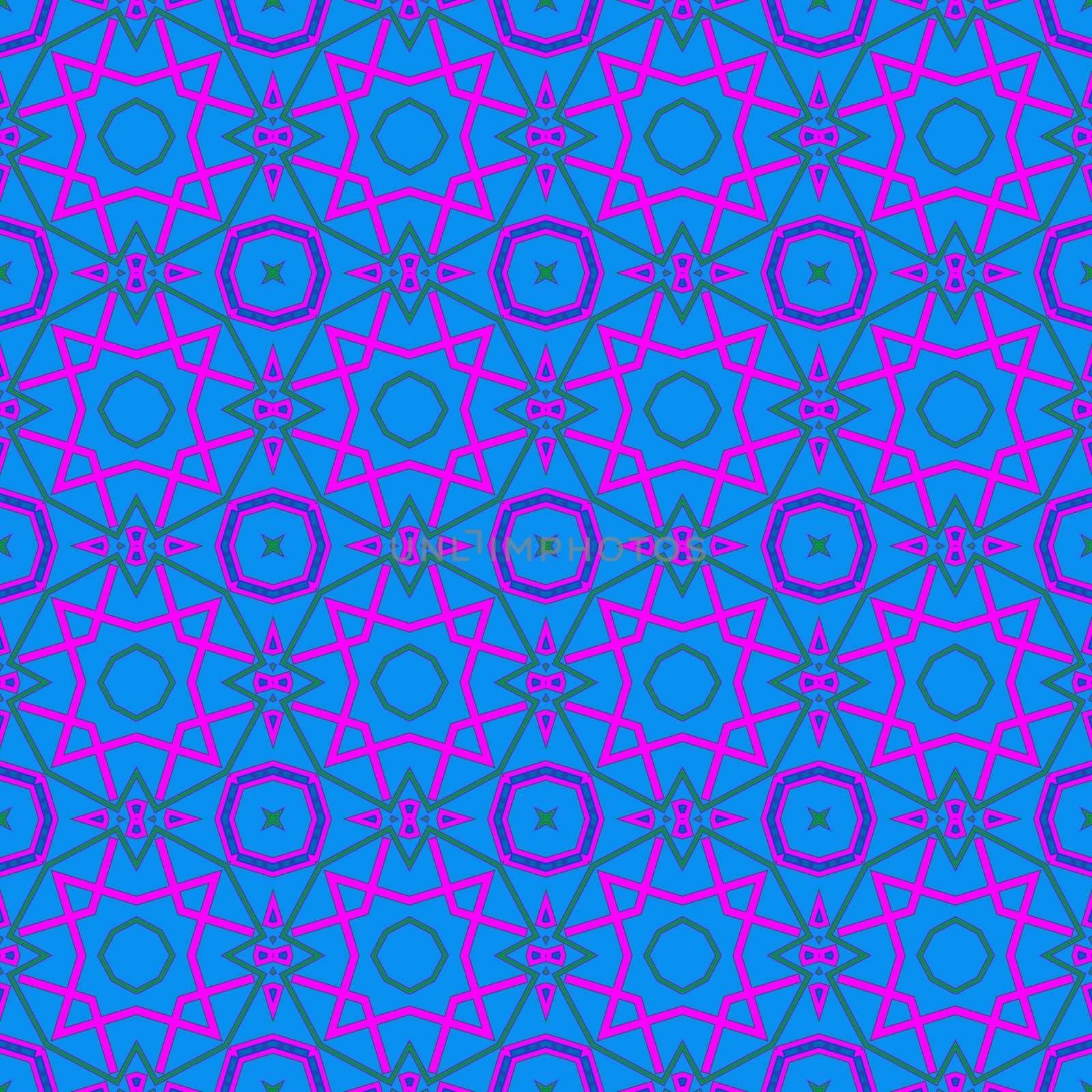 Digital computer graphic - seamless decorative pattern in a blue colors spirals for design.