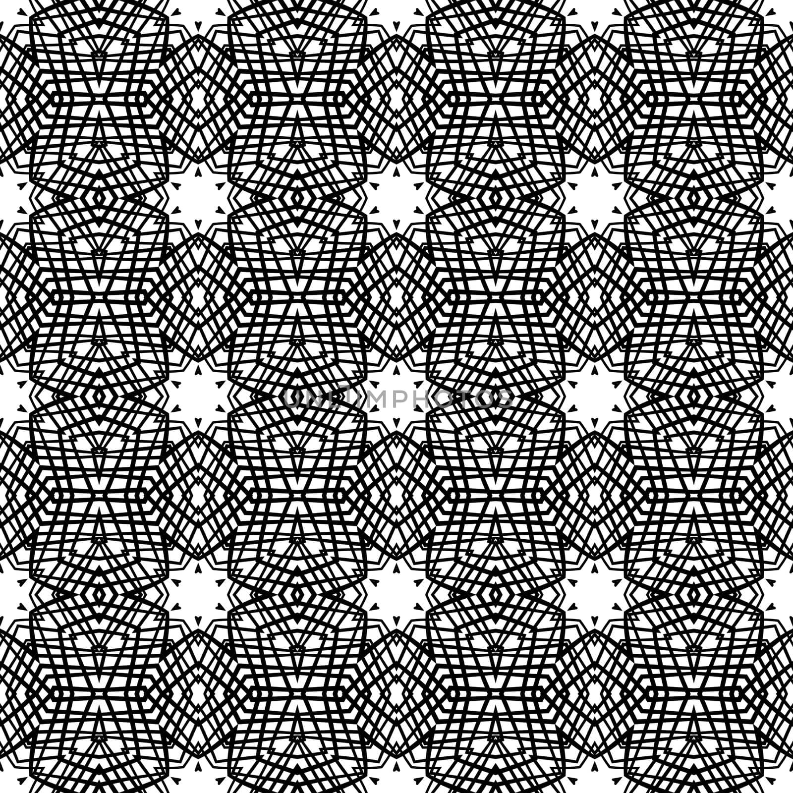 Digital computer graphic - seamless decorative pattern in a black - white colors for design.