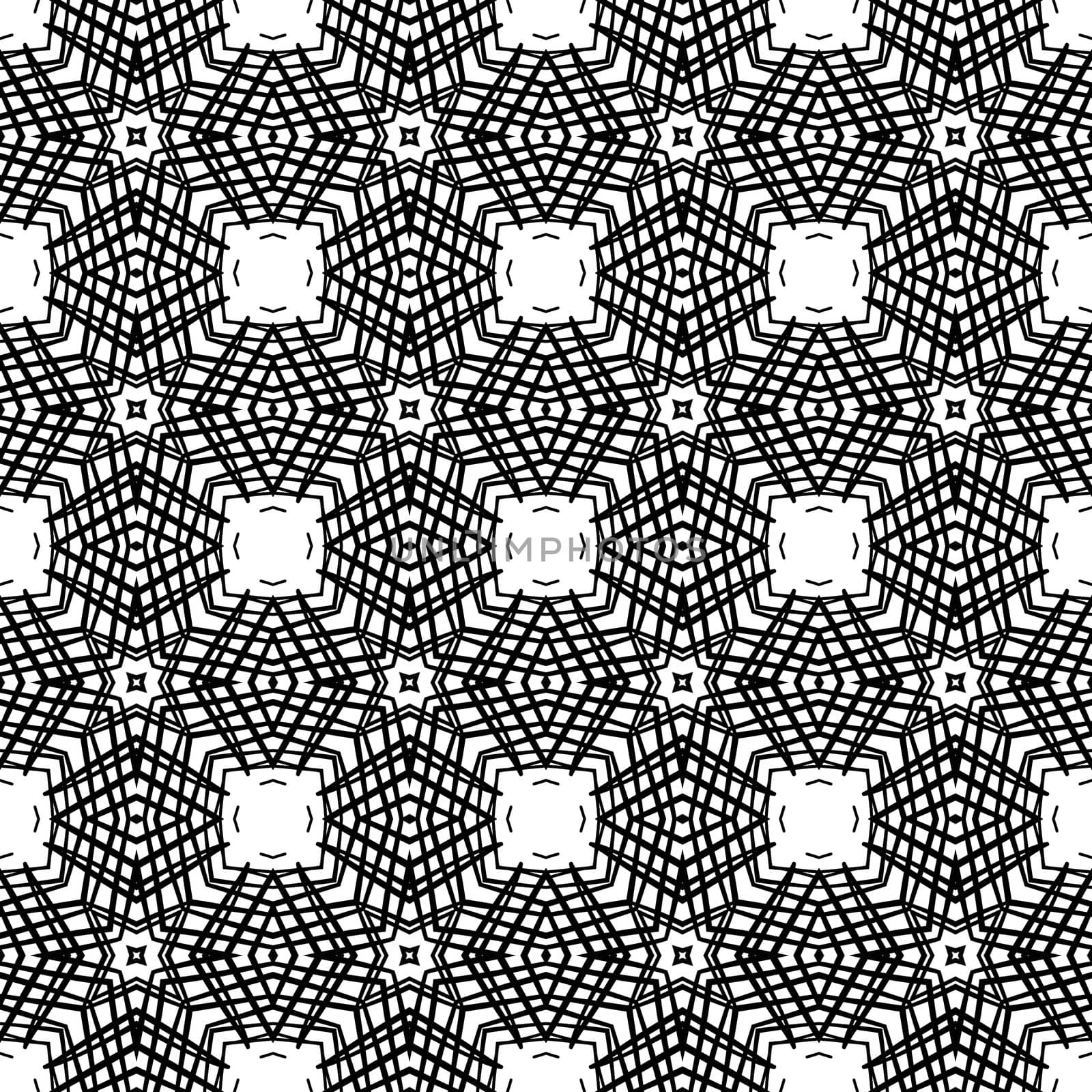 Digital computer graphic - seamless decorative pattern in a black - white colors for design.